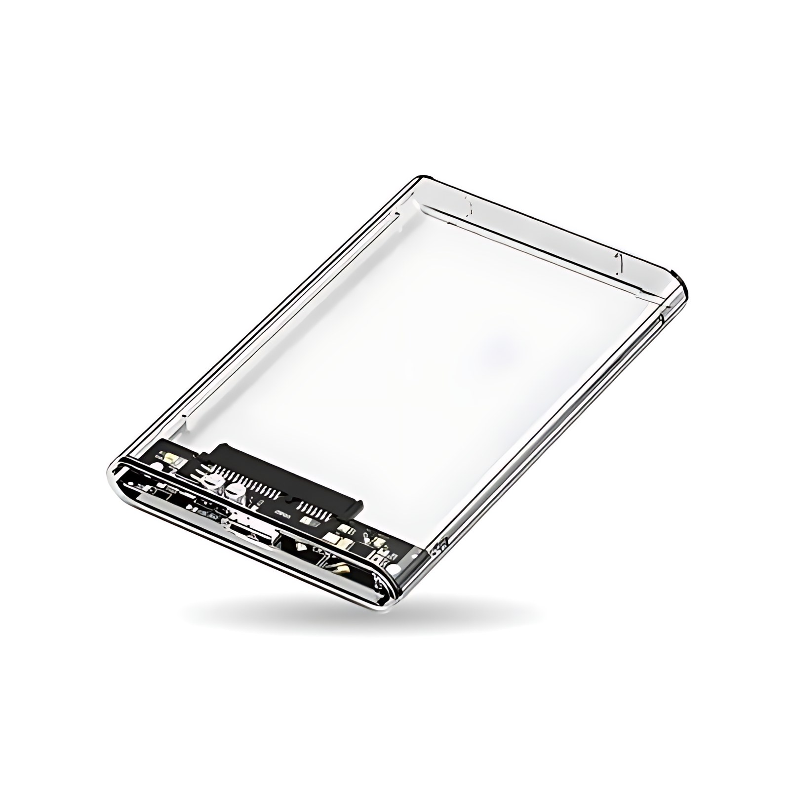 Brobotix Gabinete Carcasa Externa Para Hdd O Ssd Sata I/Ii/Iii De 2.5″, Usb V3.0, Modelo Glass, Trasparente, Fácil De Instalar.