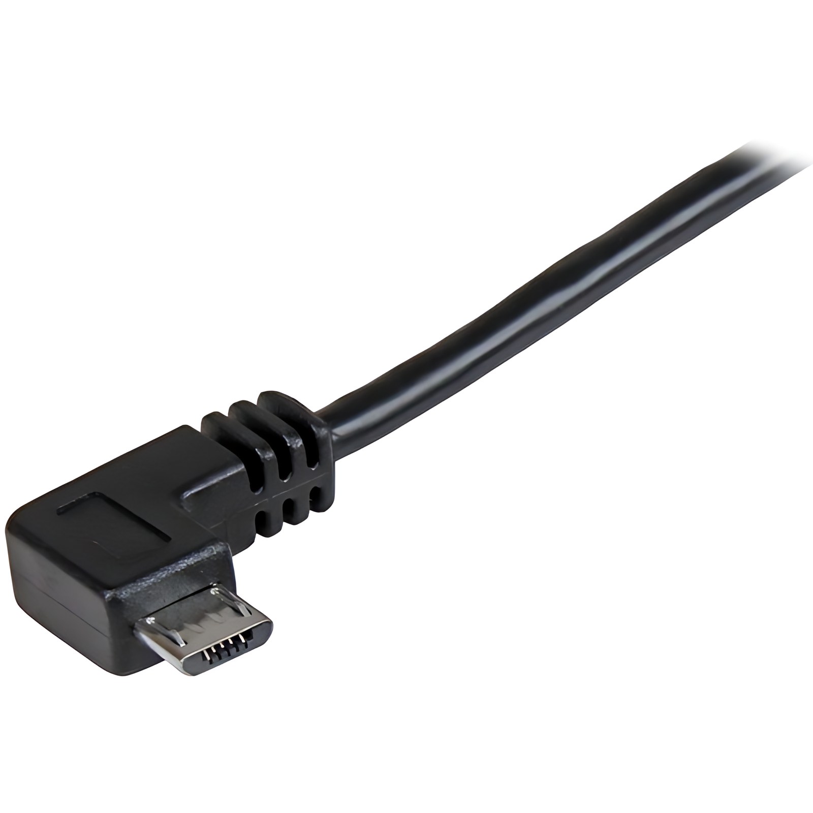 StarTech.com Cable de 1m Micro USB con conector acodado a la derecha - Cable de Carga y Sincronización - Cable for Teléfono, Tableta, Dispositivo móvil, Computador - 480Mbit/s - Apantallado - Níquel C