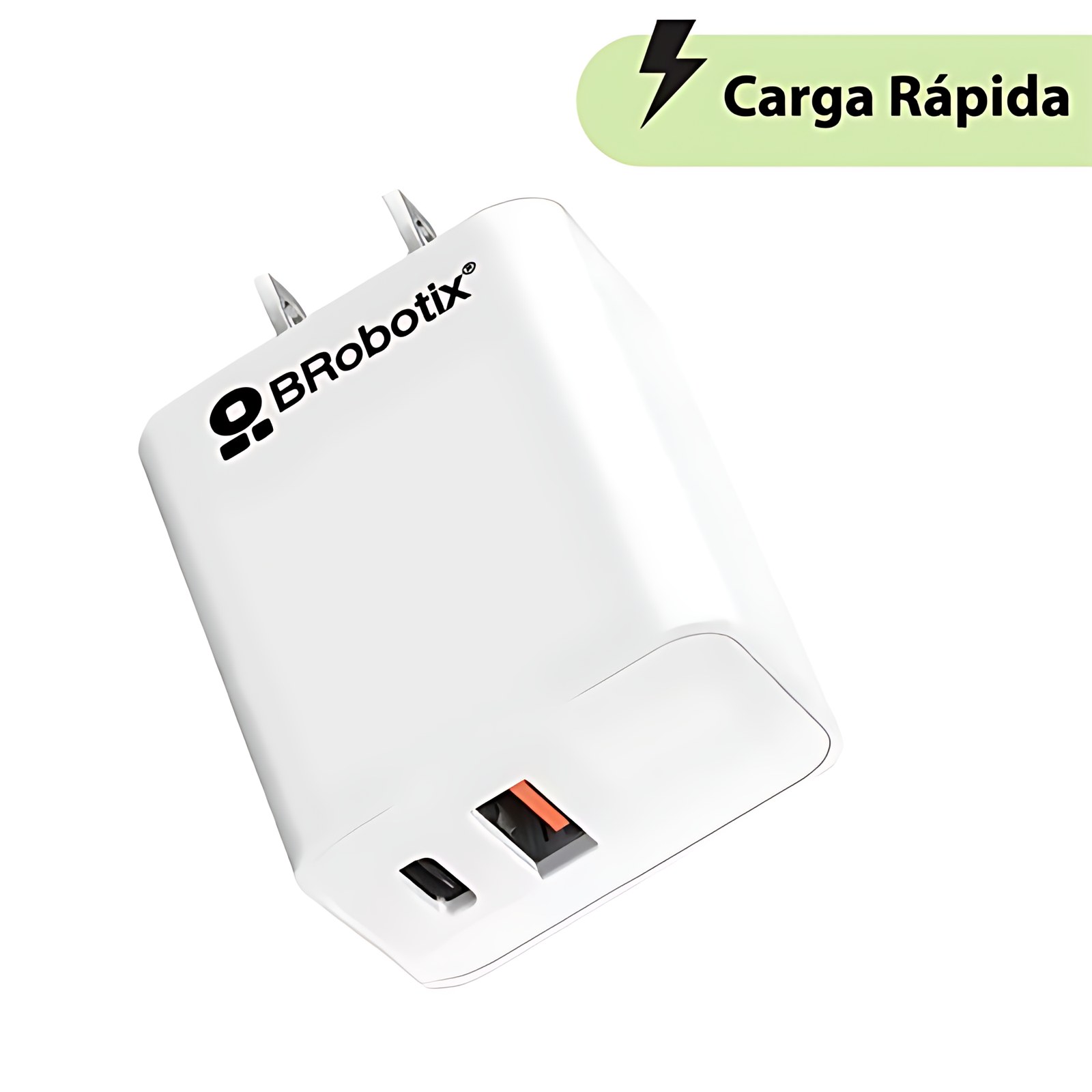 Cargador 38w Carga Rápida Dual V3.0 Usb-A Y Usb-Tipo C, Blanco