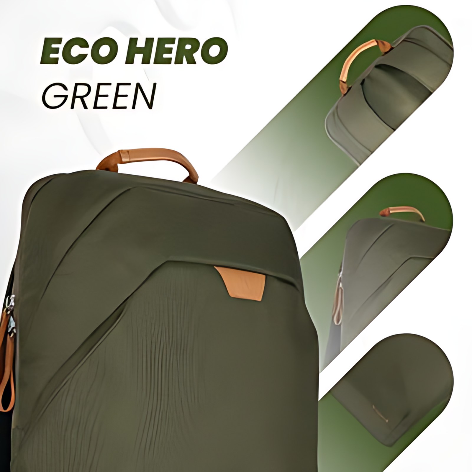 Backpack Techzone Echo Hero De 15.6” De Materiales Reciclados Verde