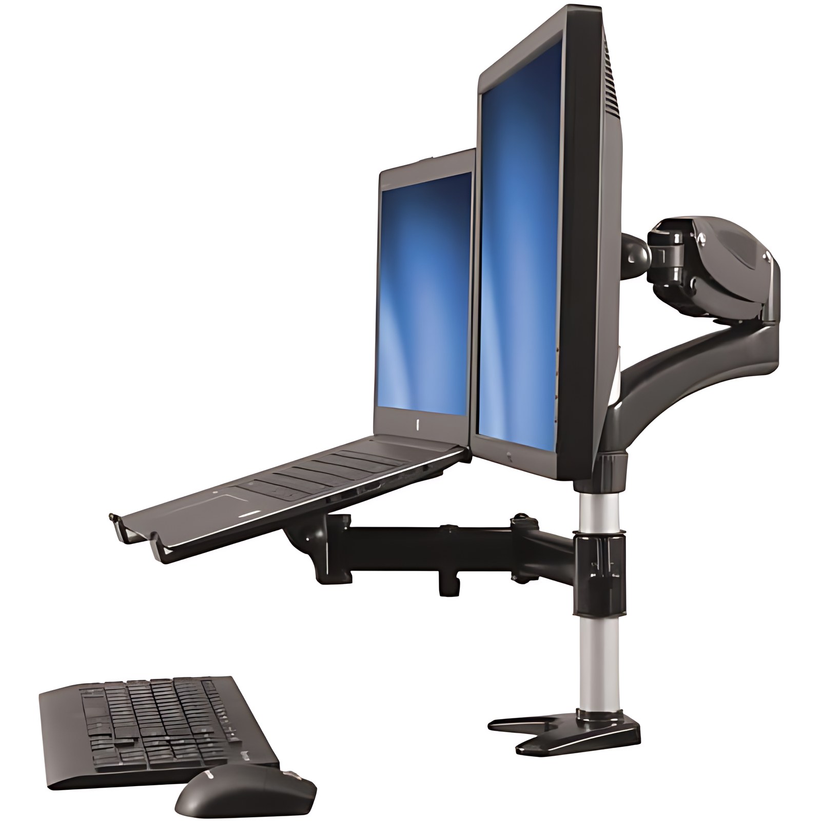 Startech.com Brazo Para Un Monitor – Base Para Laptop Con Ajuste De Altura De Un Toque – Altura Ajustable – 1 Pantalla(s) Admitidas – 38.1cm A 68.6cm (27″) Para Pantalla Plana – 7.98kg Capacidad De Carga – 75 X 75, 100 X 100 – Aluminio – 1 Solamente