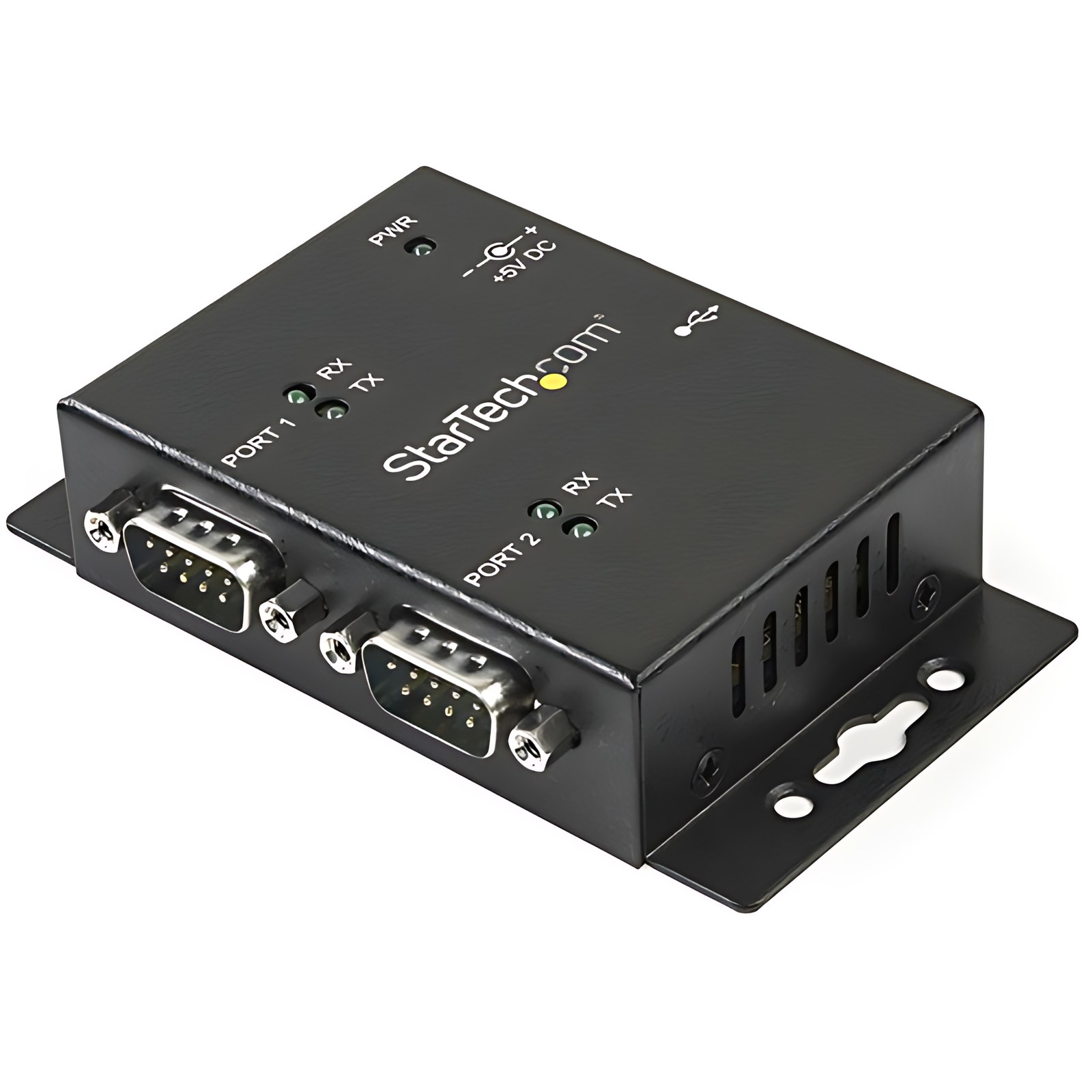 StarTech.com Adaptador USB a Serial DB9 de 2 Puertos con Clips de Instalación DIN y Montaje en Pared - Hub Serial FTDI de 2 Puertos - USB - PC, Mac - 2 x Número de puertos serie externos - 1 x Número