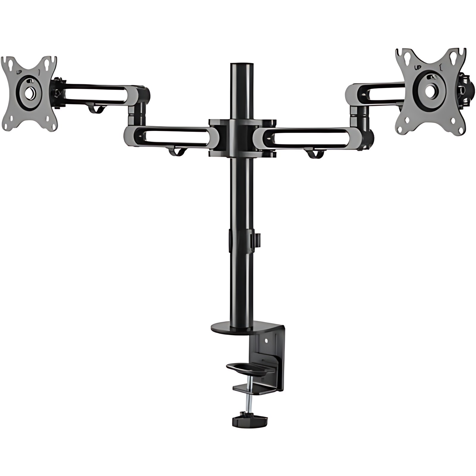 Startech.com Base De Escritorio Para 2 Monitores Hasta De 32″ De Montaje Vesa – Articulada – 2 Brazos Giratorios -En Aluminio – 2 Pantalla(s) Admitidas – 81.3cm (32″) Para Pantalla Plana – 16kg Capacidad De Carga – 75 X 75, 100 X 100 – Aluminio – 1 Solamente