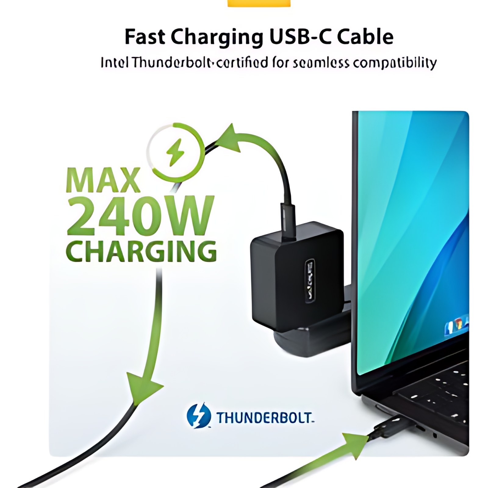 Startech.com Cable Thunderbolt 5 De 3m – 80gbps Hasta 120gbps – Pd 240w – 8k 60hz – Certificado – Compatible Tb4/Usb4 – Cable For Portátil, Macbook Pro, Monitor, Gpu Externa – 120gbit/S – Admite Hasta7680 X 4320 – Apantallado – Níquel Conector Chapado – Sin Halógeno – Negro
