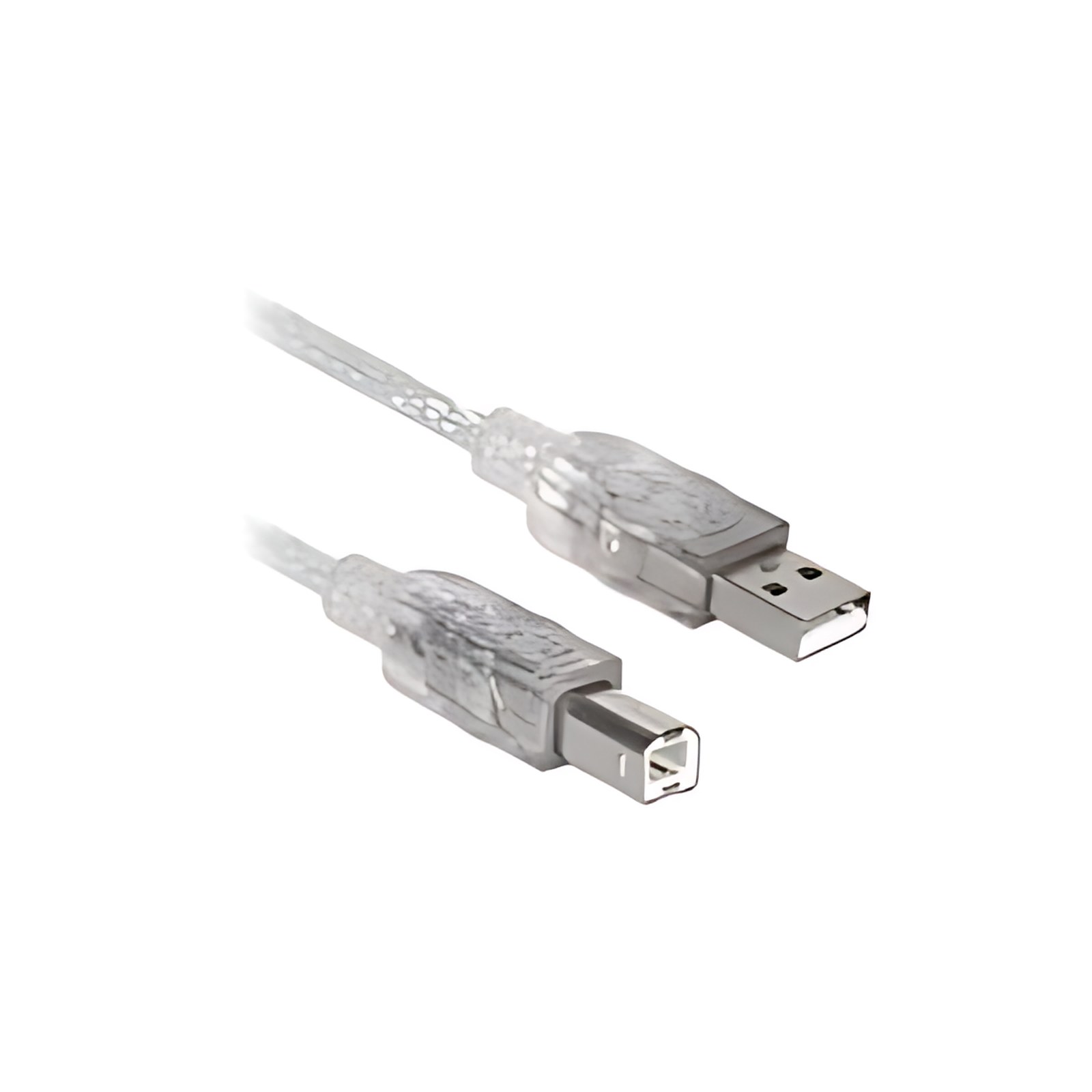 Brobotix Cable Usb 2.0 Tipo A-B, De 1.8 Metros, Translúcido – Cable Impresora Notebook Laptop Escritorio Hub – 1 Conector Usb A Macho A 1 Conector Usb Tipo B Macho – Versión 2.0
