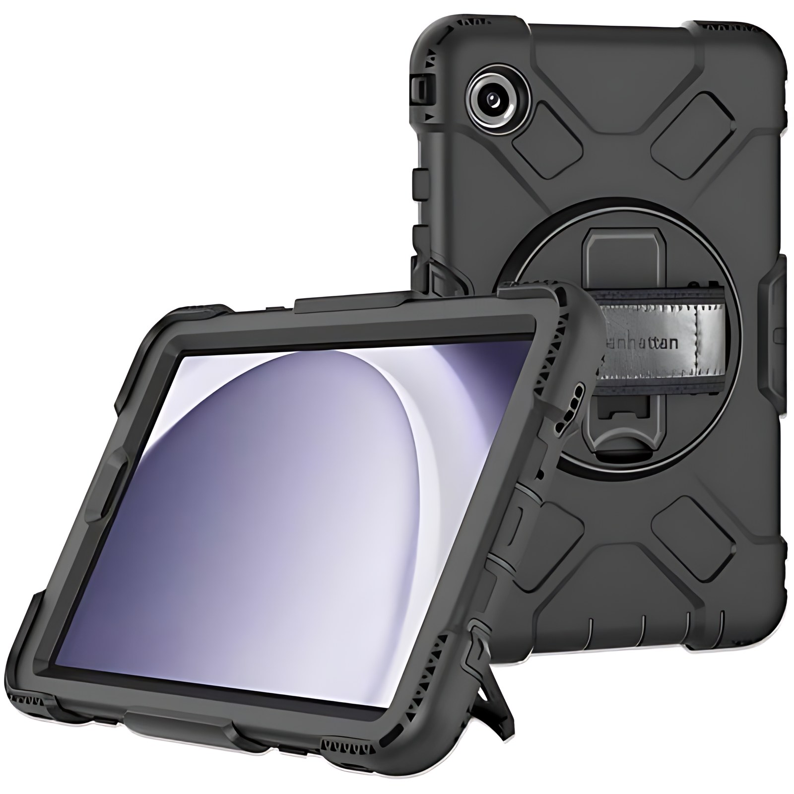 Funda Rígida Con Soporte Para Samsung Galaxy Tab® A9 (8.7″) – Amortiguador, Resistente A Golpes, Resistente A Caídas, Resistente A Impactos, Protector De Pantalla Resistente A Los Arañazos – Policarbonato, Silicona, Poliuretano Body – Correa De Mano, Correa De Hombro – 27.9mm Altura X 149.1mm Ancho X 235mm Profundidad – Al Por Menor