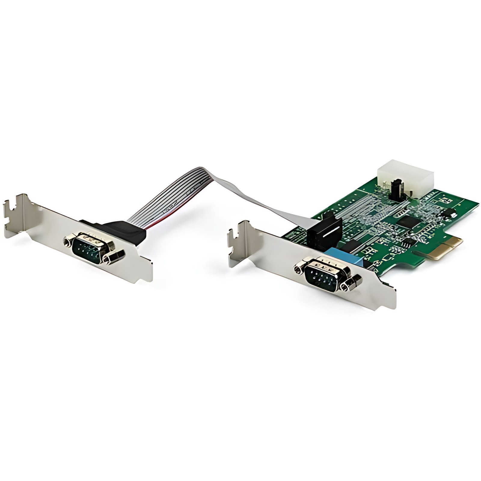 StarTech.com Tarjeta Adaptadora Serial PCI Express RS232 de 2 Puertos - Tarjeta Serial PCIe RS232 DB9 UART 16950 - Perfil Bajo - Win/Linux - PCI Express x1 - PC, Linux - 2 x Número de puertos serie ex