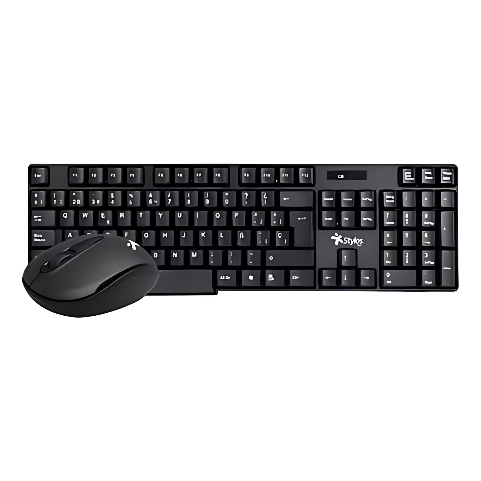 KIT MOUSE Y TECLADO INALAMBRICO NEGRO 1200 CPI USB NANO 10M ALC