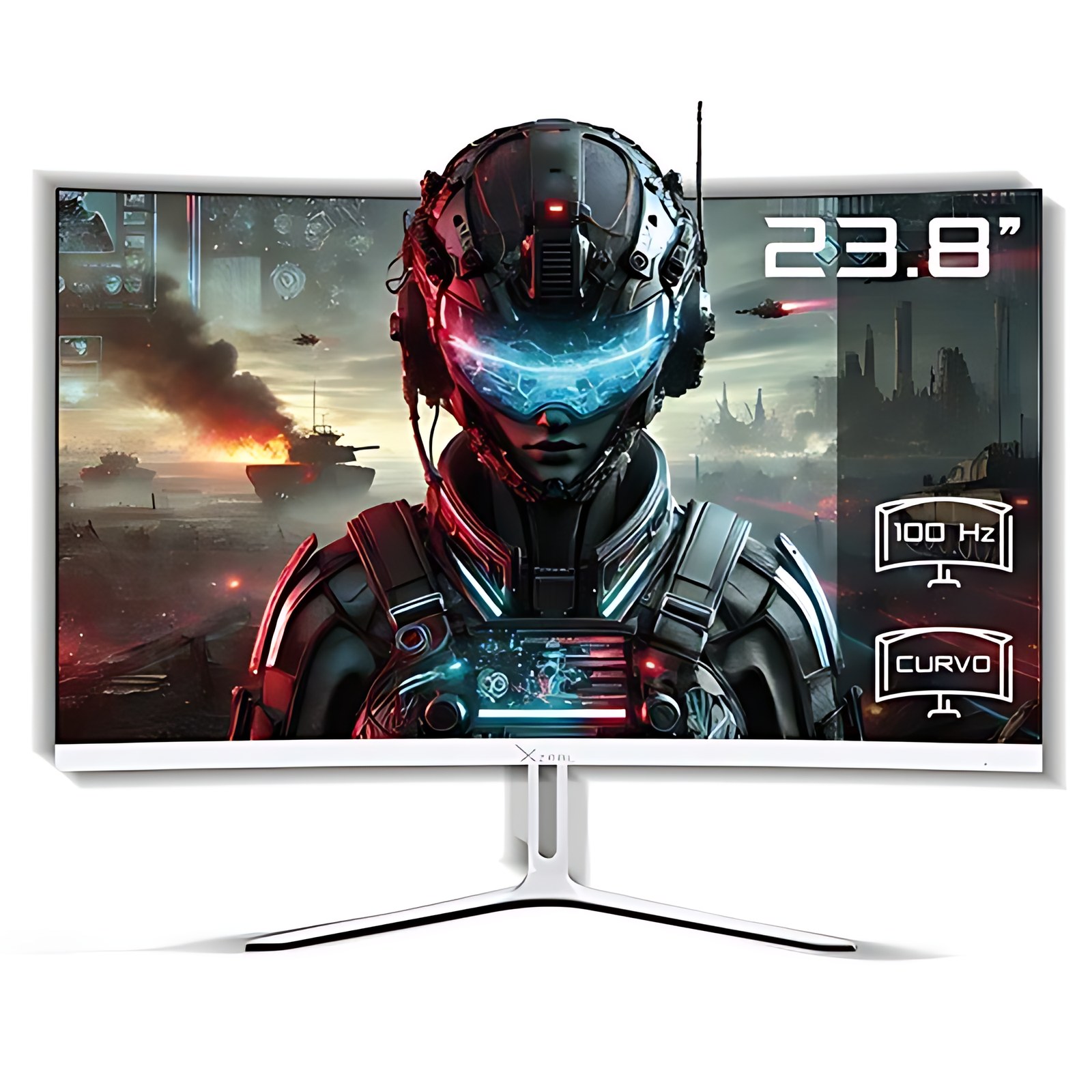 Monitor Xzeal 23.8"" Xzeal XST-570-1 Panel Curvo VA FHD 100Hz 5ms 1xVGA + 1xHDMI + Vesa 100x100mm Blanco