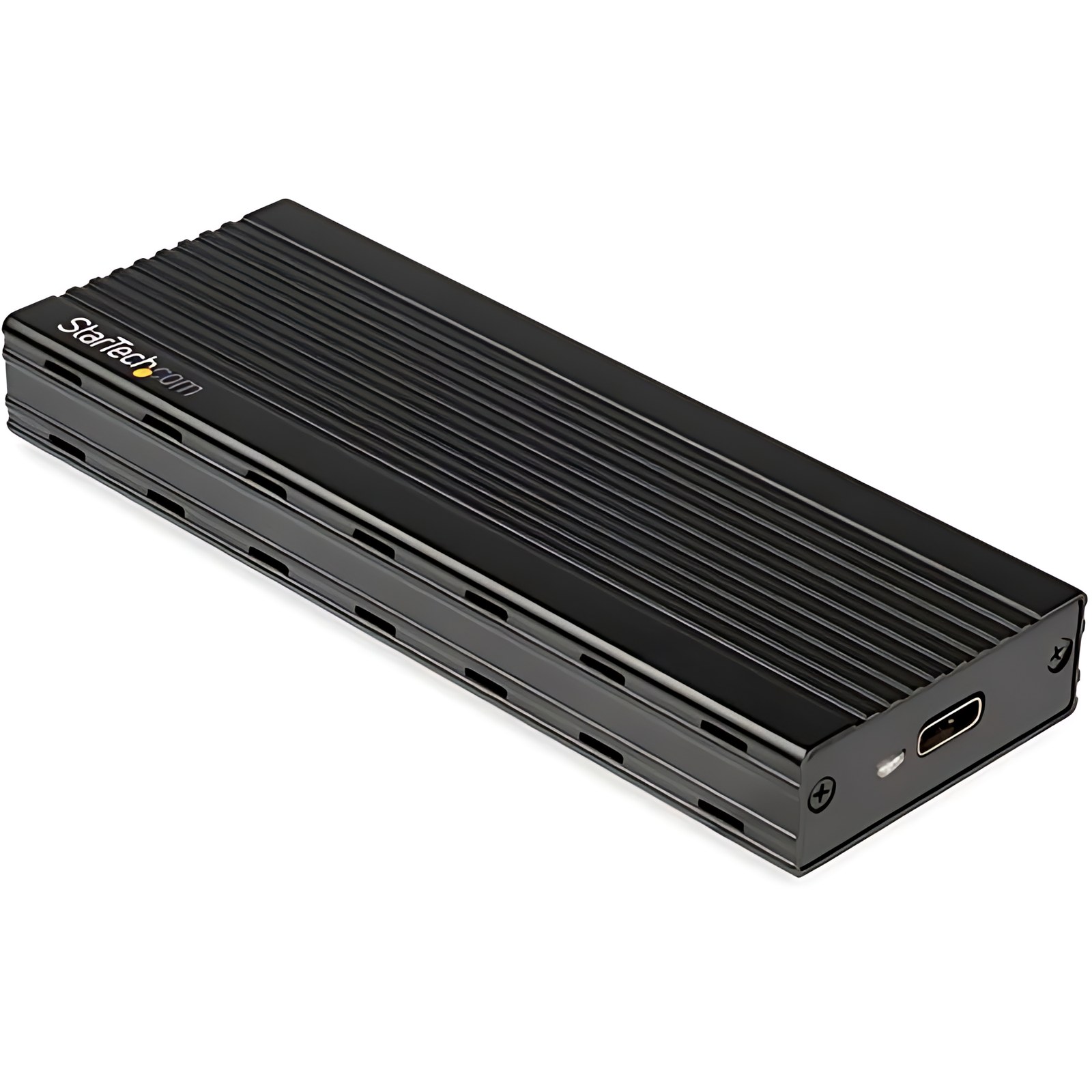 StarTech.com Gabinete Externo de SSD M.2 NVMe para SSDs PCIe con USB 3.1 Gen 2 USB-C, Compatible con Thunderbolt 3 y Cable USB-C Incluido - 1 x SSD admitido - 1 x Bahía Total - Aluminio, Plástico