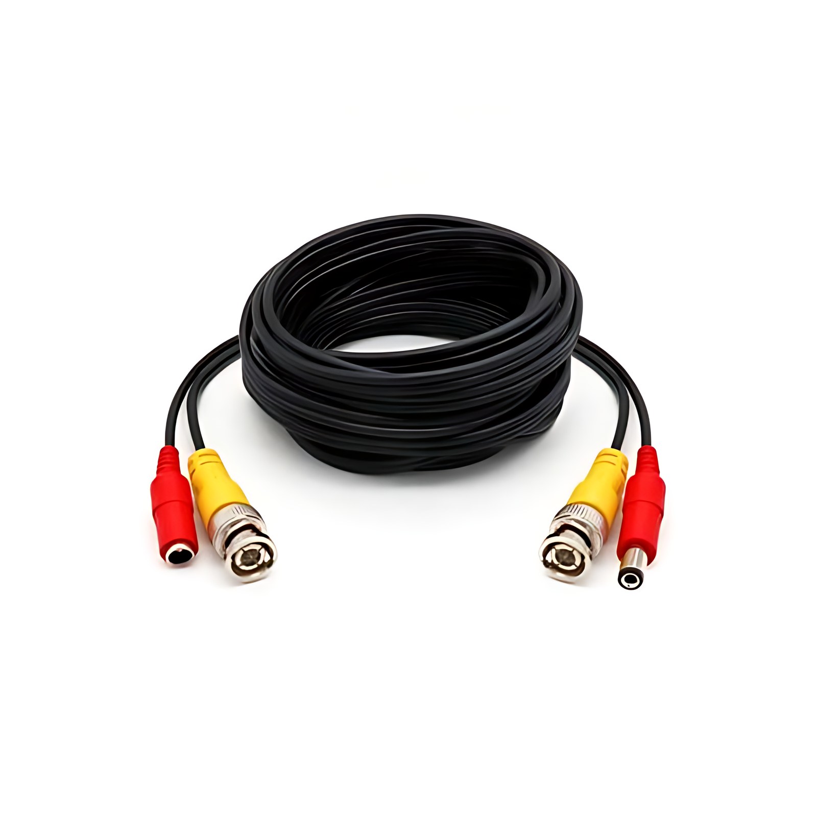 BROBOTIX CABLE CCTV SIAMES VIDEO Y PODER 15 METROS - Camara de Seguridad DVR Disco Duro - Conector BNC Macho, Conector Hembra de energia - Bolsa Ecologica
