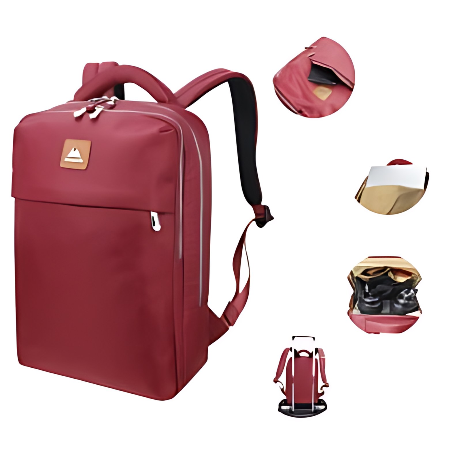 Mochila Backpack Skypeak Para Mujer/Para Laptop De 15.6″/Color Rojo