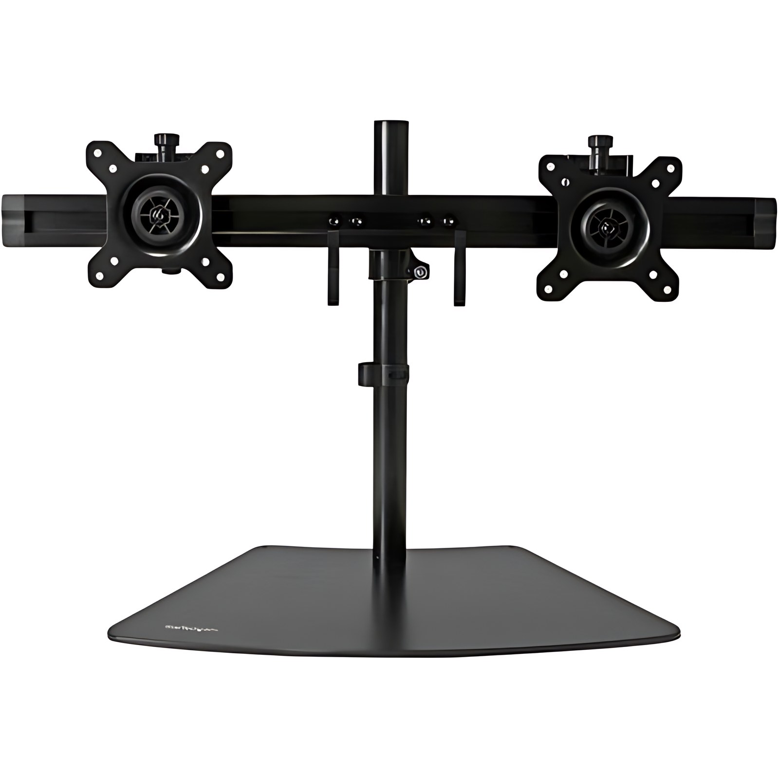 Startech.com Soporte Para Dos Monitores – Hasta 61cm (24″) Para Pantalla Plana – 16kg Capacidad De Carga – 40.9cm Altura X 95cm Ancho – Sobremesa, De Escritorio – Aluminio, Acero, Plástico – Negro