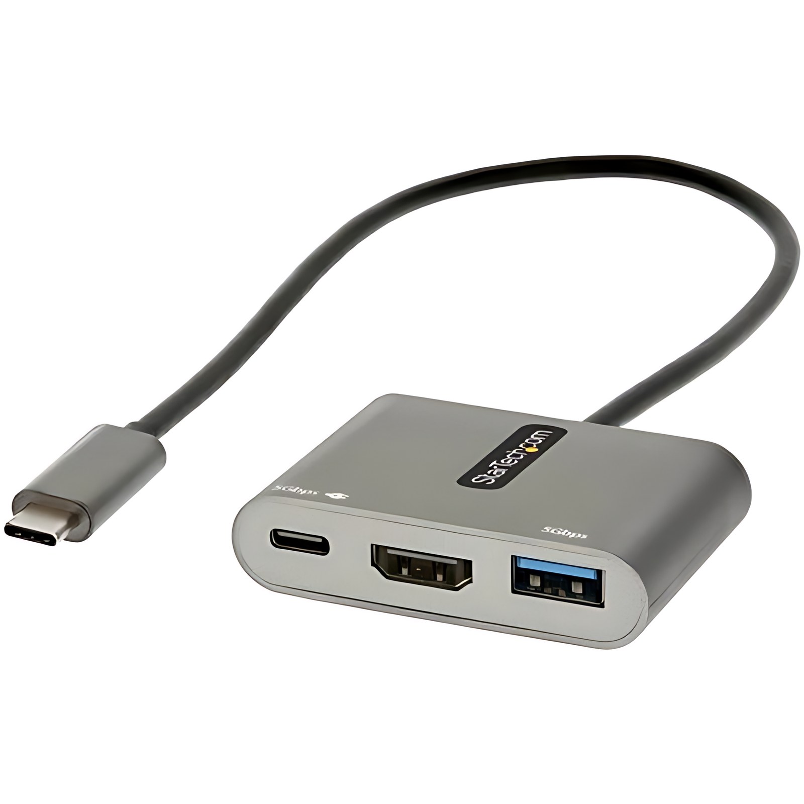 StarTech.com Adaptador Multipuertos USB C, USB Tipo C a HDMI, 4K, PD 100W, Pass Through, Hub USB 3.0 1xUSBC 1xUSBA, Docking Station - 1 Pantallas compatibles - 4K - 3840 x 2160, 4096 x 2160, 3440 x 14