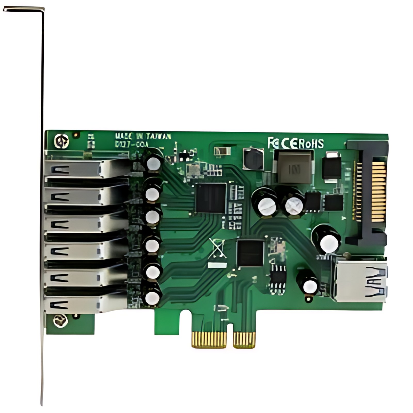 Startech.com Adaptador Tarjeta Pci Express De 7 Puertos Usb 3.0 (5gbps) Con Perfil Bajo O Completo – 7 Total Usb Port(s) – 7 Usb 3.0 Port(s) – Pc, Linux