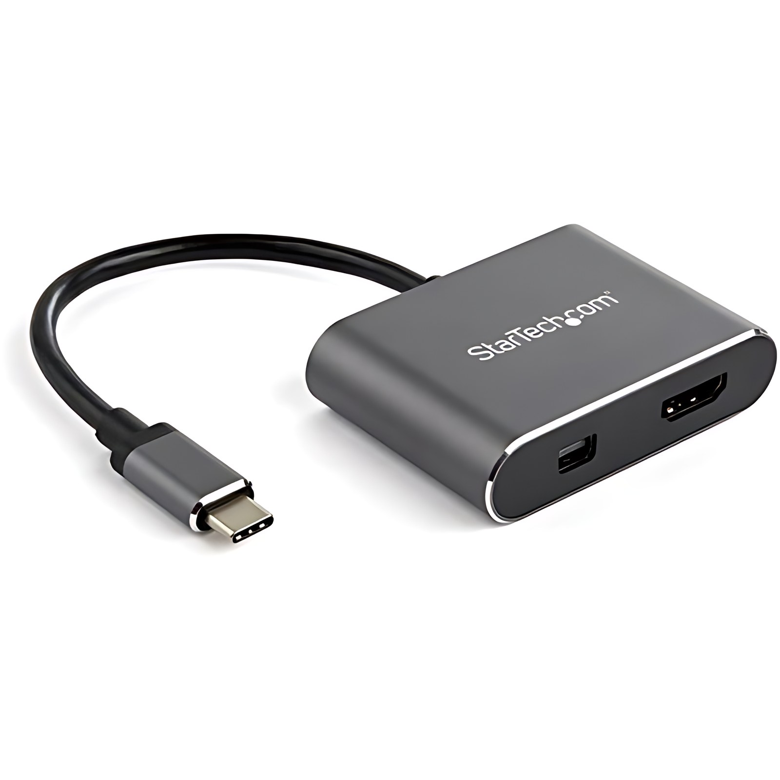 Startech.com Cdp2hdmdp Adaptador De Video Multipuertos Usb-C A Hdmi O Mini Displayport – 4k 60hz – 3840 X 2160 Supported – Gris