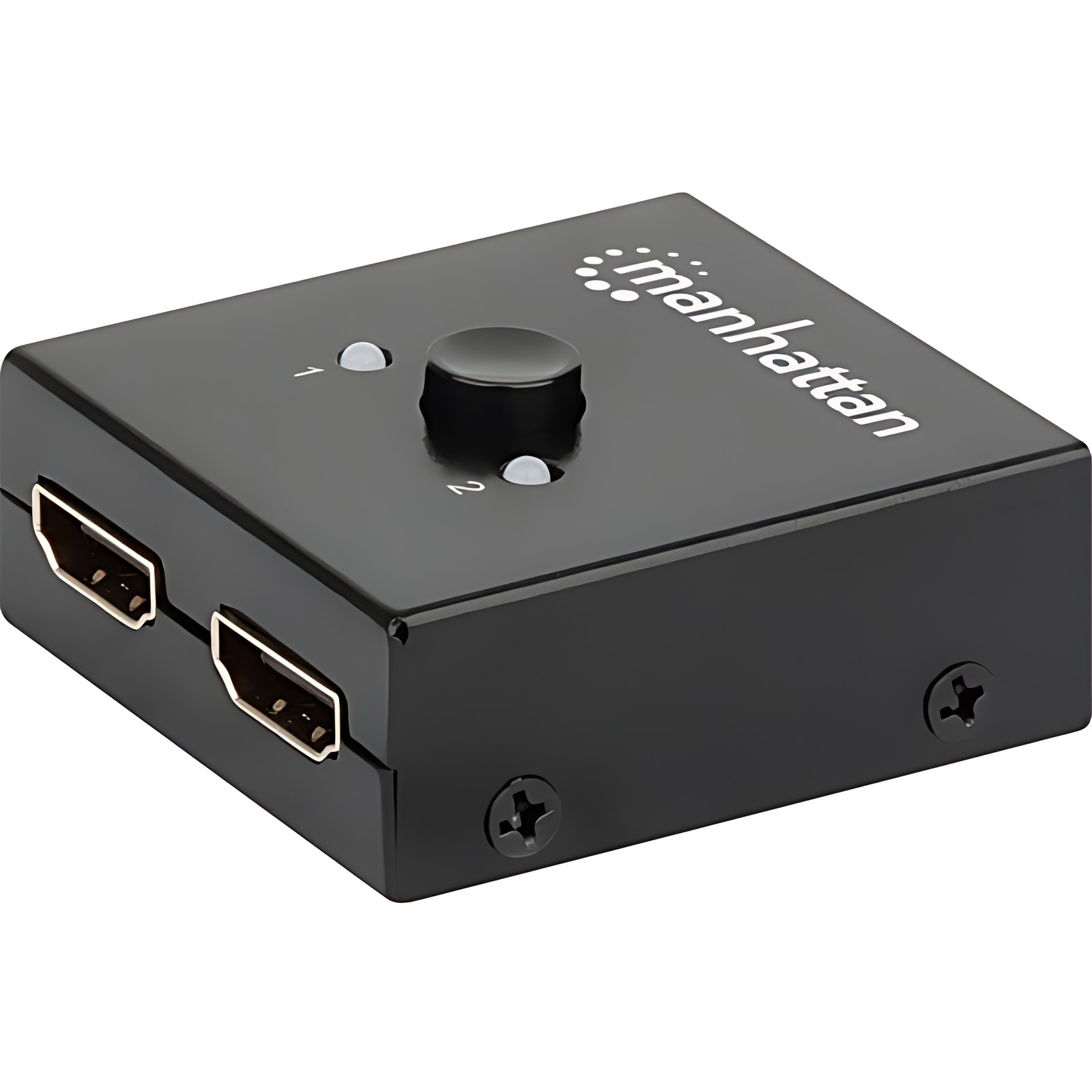 Manhattan Switch bidireccional HDMI 4K de 2 puertos - 4096 x 2160 - 4K - 1080p - 2 Dispositivo de Entrada - 2 Pantalla - Reproductor de disco Blu-ray, Caja Set-top, Receptor satélite, Consola de juego
