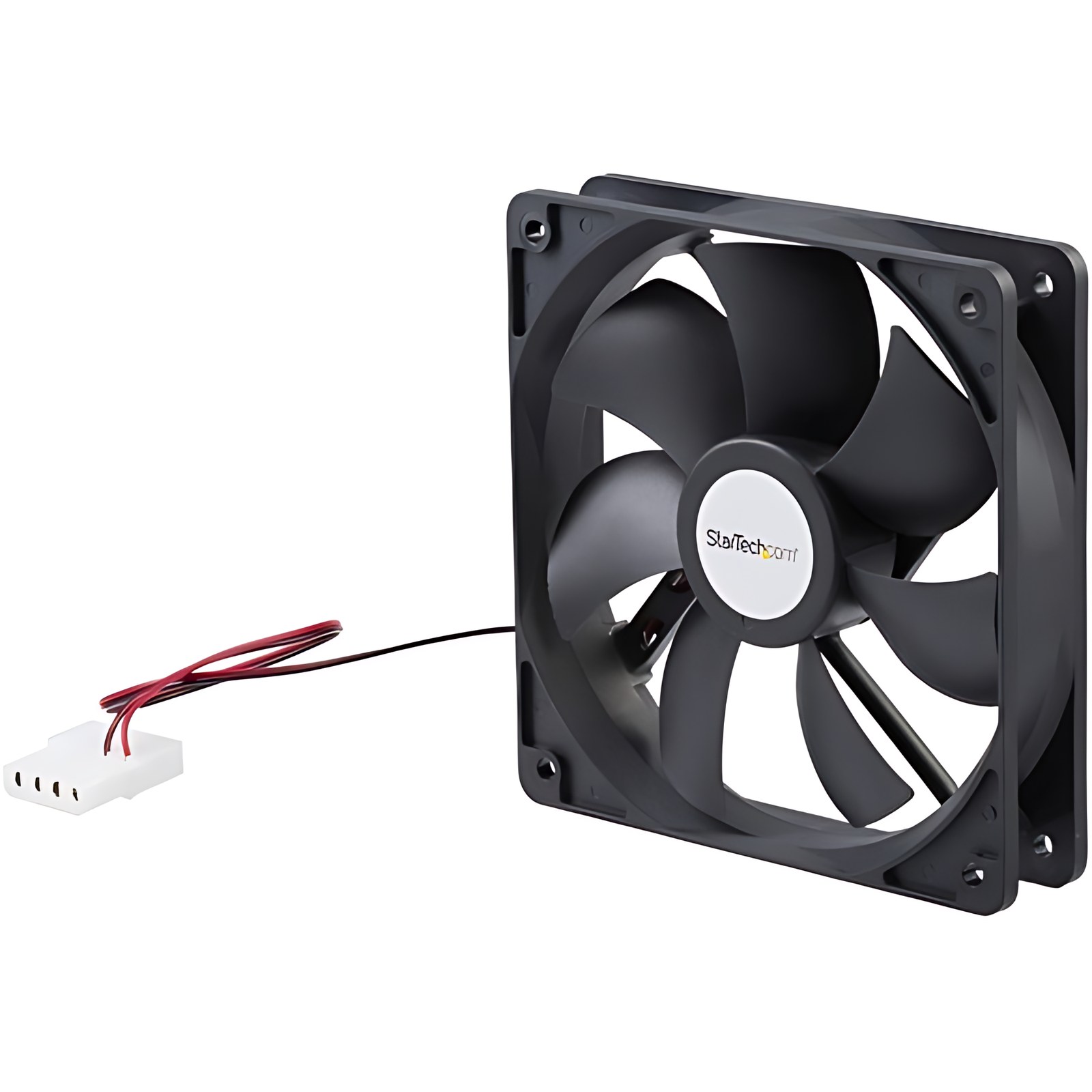 StarTech.com Ventilador Fan para Chasis Caja de Computadora PC Torre - 120x25mm - Conector LP4 - 120mm Maximum Fan Diameter - 2000rpm - Cojinete de bola dual - Plástico