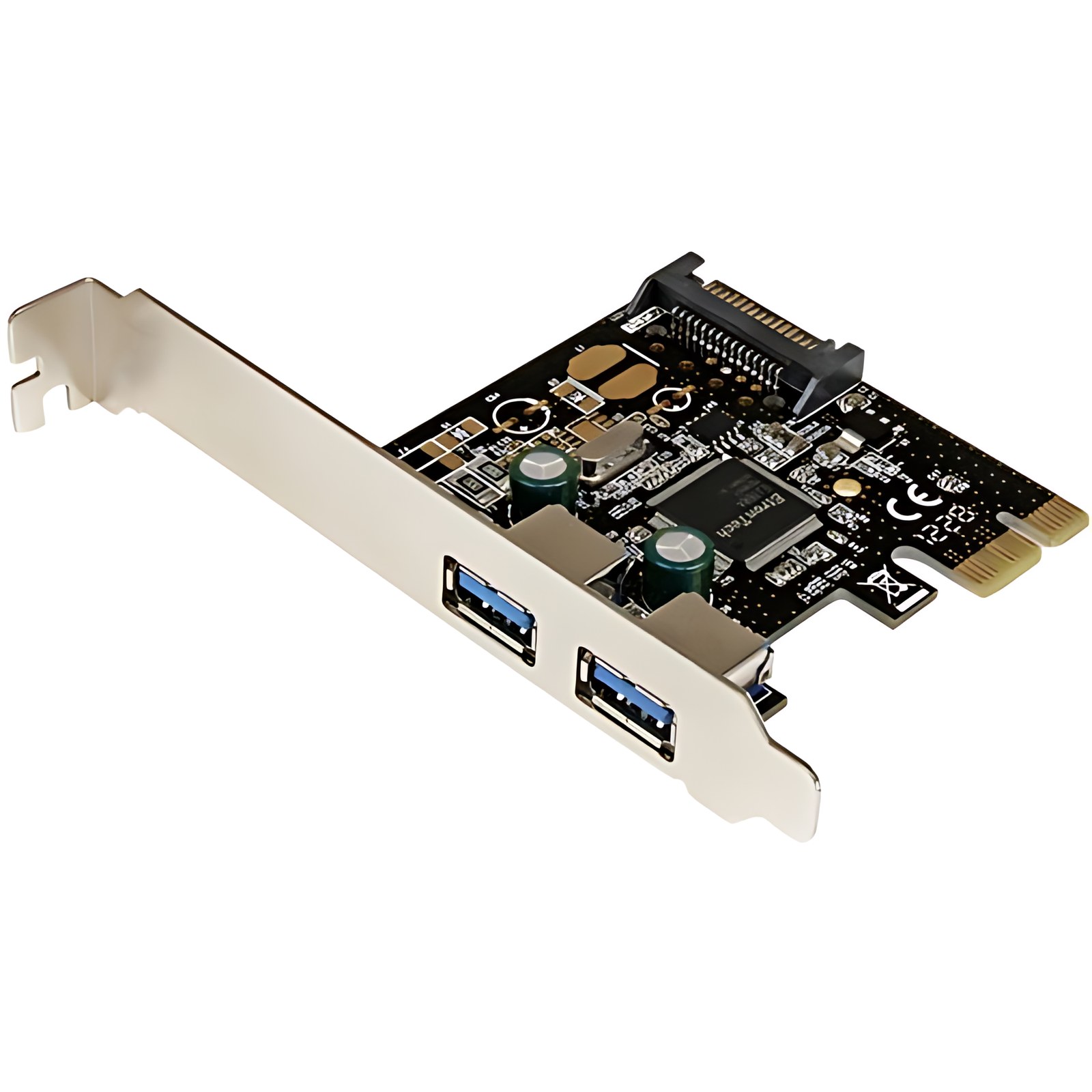 StarTech.com Adaptador Tarjeta Controladora PCI Express PCI-E 2 Puertos USB 3.0 (5Gbps) con Alimentación SATA - 2 Total USB Port(s) - 2 USB 3.0 Port(s)1 Puerto(s) SATA - PC