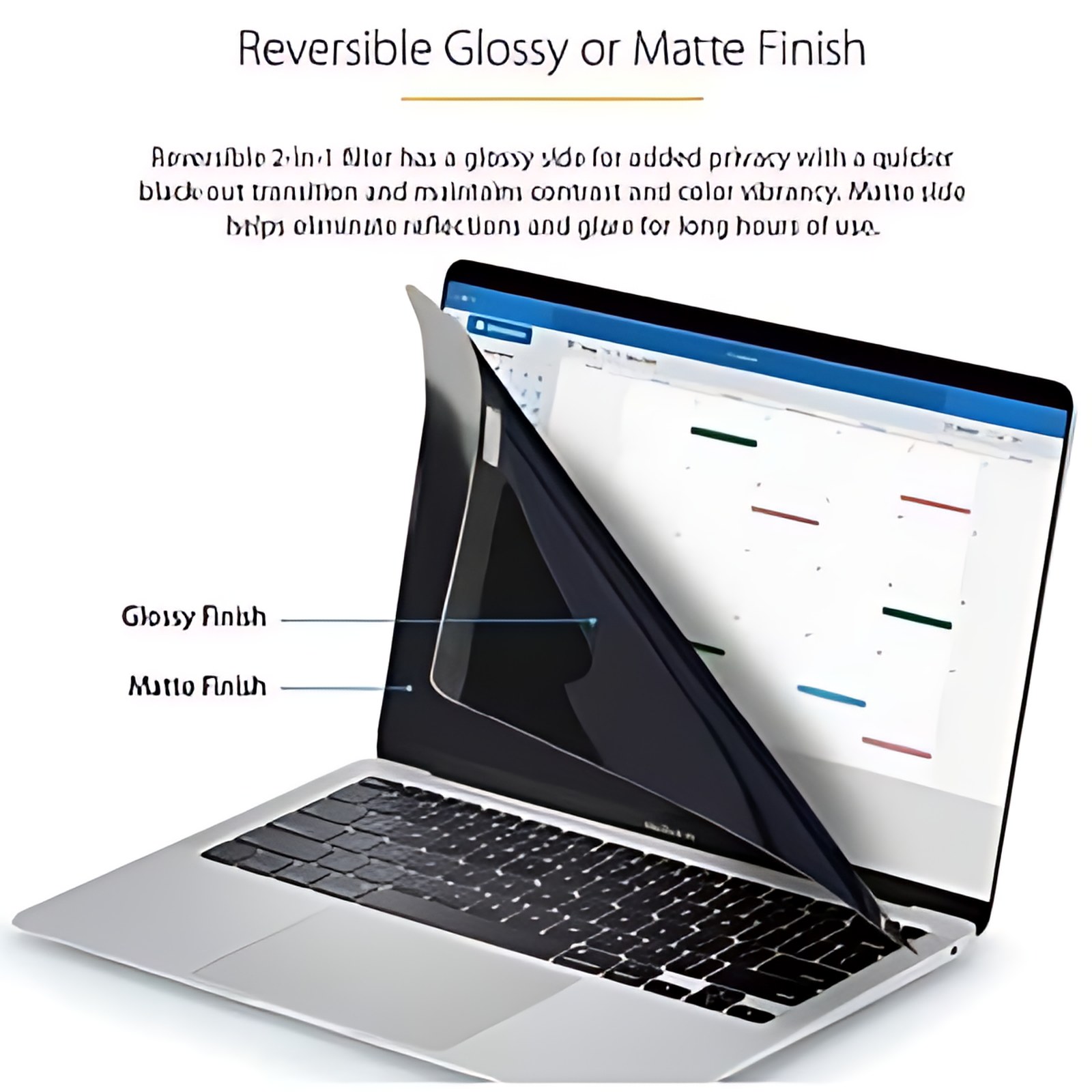 Startech.com Privscnmac13 Filtro De Privacidad Para Laptop (macbook) De 13″ – Opaco O Con Brillo – Para 33cm (13″) Pantalla Panorámica Lcd Macbook – 16:10 – Reducción E Luz Azul – Resistente Al Polvo, Resistencia A Arañazos, Resistente A Las Huellas De Dedos