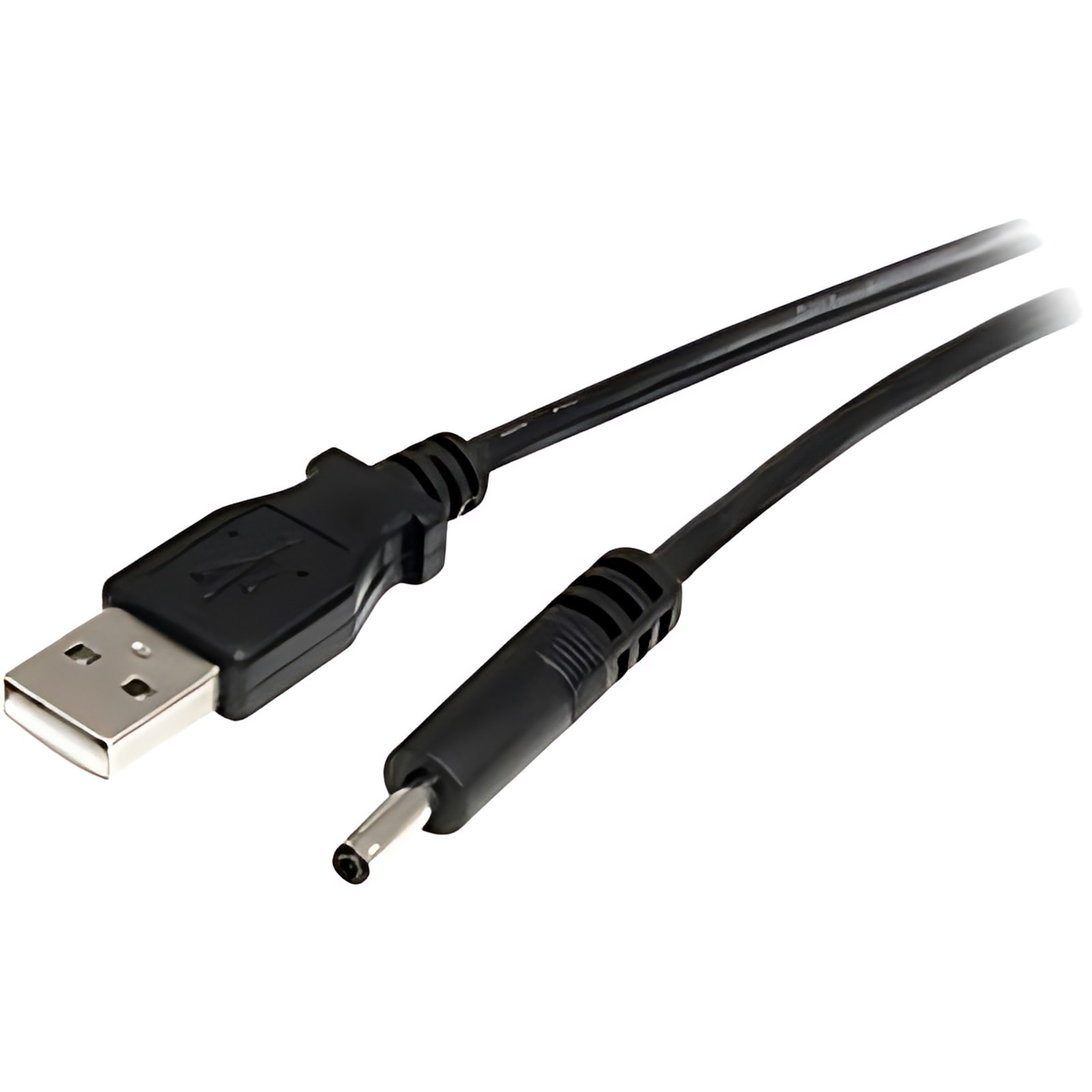 Startech.com Cable Adaptador De Alimentación De 90cm Usb A Conector Coaxial Tipo H 5v Dc – Macho A Macho – Para Dispositivo Móvil – Usb / Conector De Barril – 5 V Dc – Negro – 1 Solamente