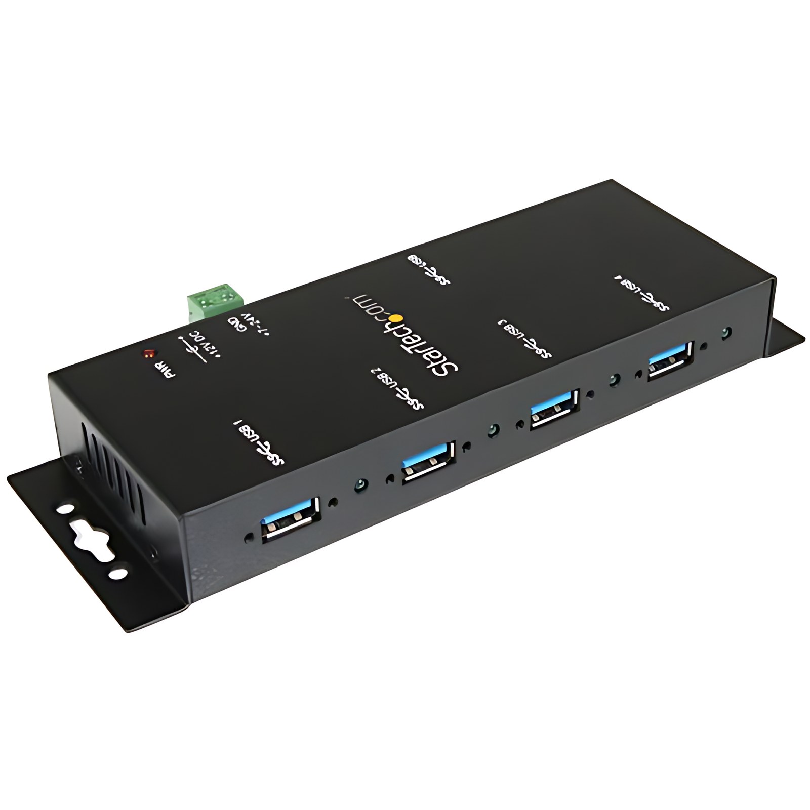 StarTech.com Concentrador Industrial USB 3.0 (5Gbps) SuperSpeed de 4 Puertos - Hub de Montaje - 4 Total USB Port(s) - 4 USB 3.0 Port(s) - PC