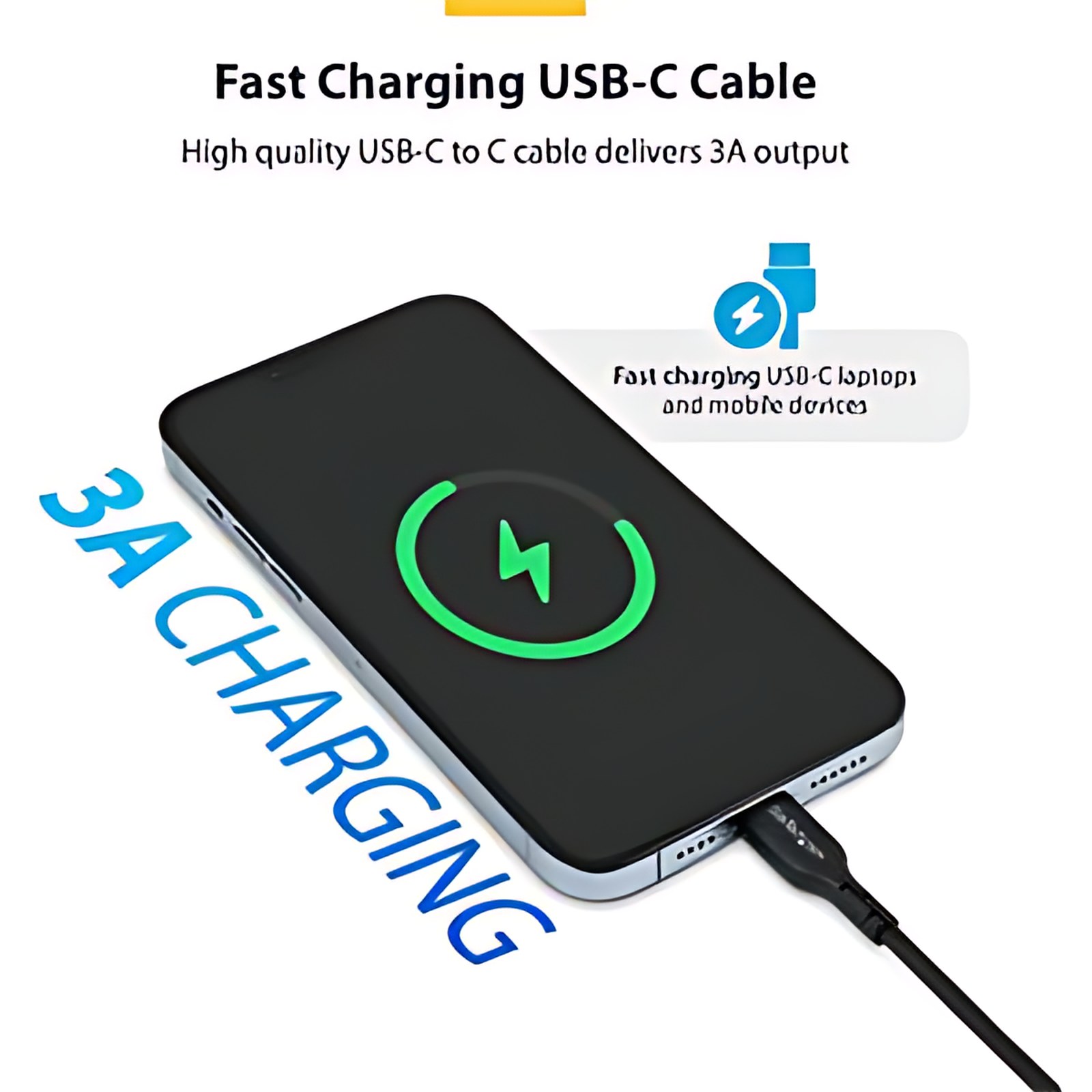 Startech.com Cable De Carga Usb-C De 3m – Cable De Carga Usb Tipo C Para Laptop – Cable Usb Para Tablet O Celular – Pd De 60w 3a – Cable For Portátil, Computador, Cargador De Pared, Cargador De Automóvil, Cargador Portátil, Workstation, Tableta, Smartphone, Dispositivo Móvil – 480mbit/S – Apantallado – Níquel Conector Chapado – 24/30 Awg – Negro