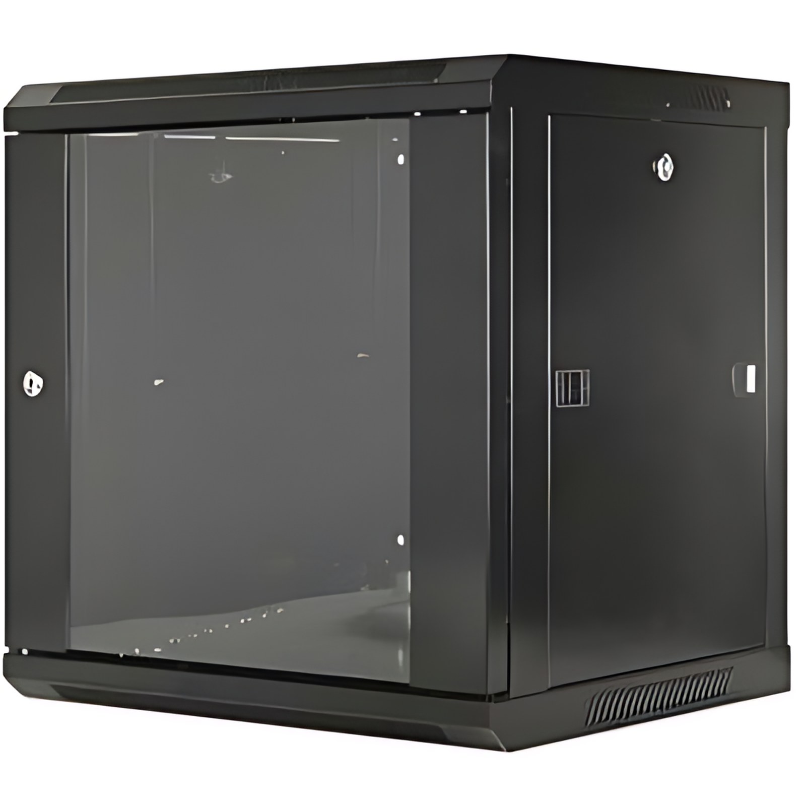 GABINETE MURAL 19"" 9U ENSAMBLADO NEGRO MONTAJE PARED - 60kg Capacidad de Peso Estático
