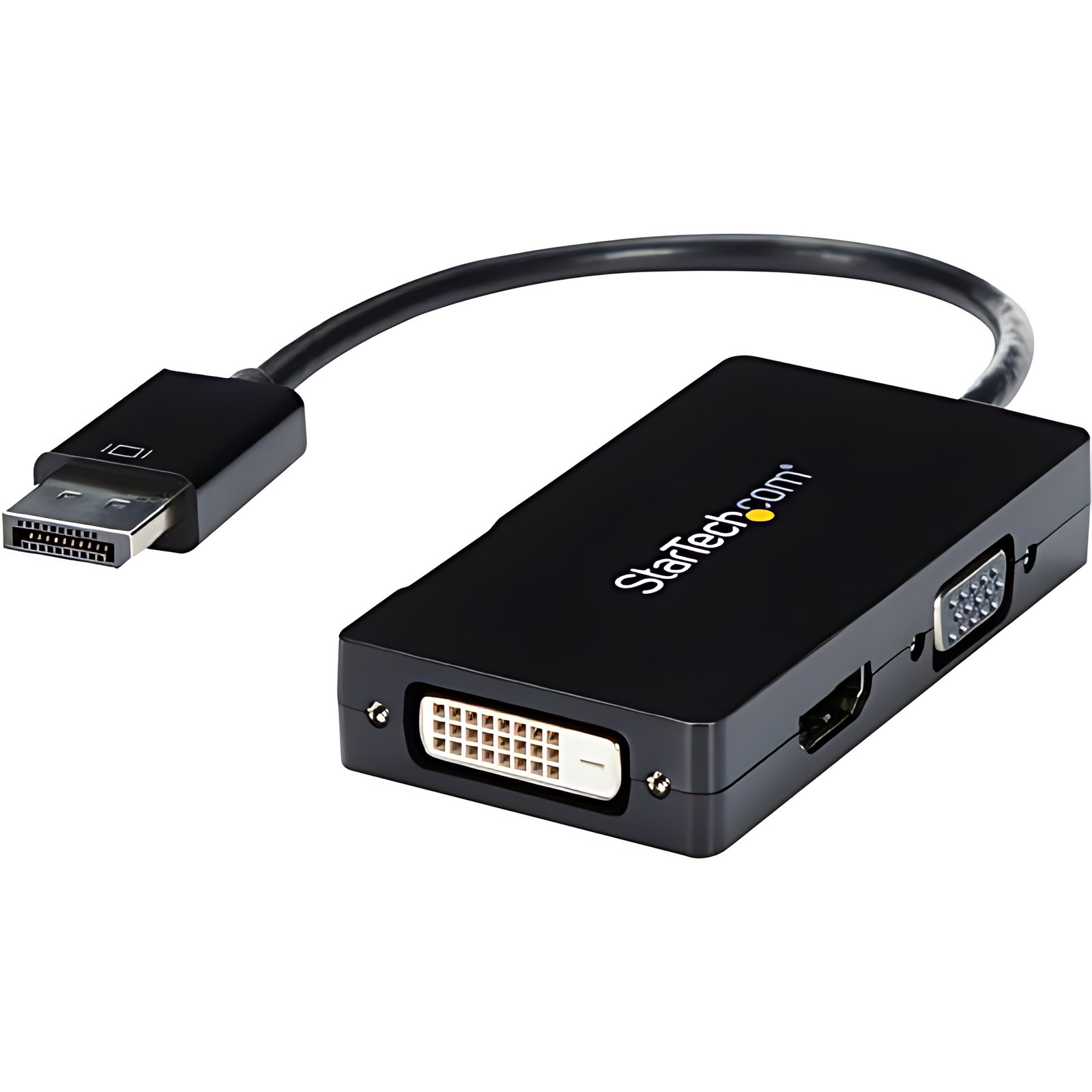 Startech.com Adaptador Displayport A Vga Dvi O Hdmi – Convertidor A/V 3 En 1 Para Viajes – 1080p – 1920×1200 – 1920 X 1200 Supported – Negro