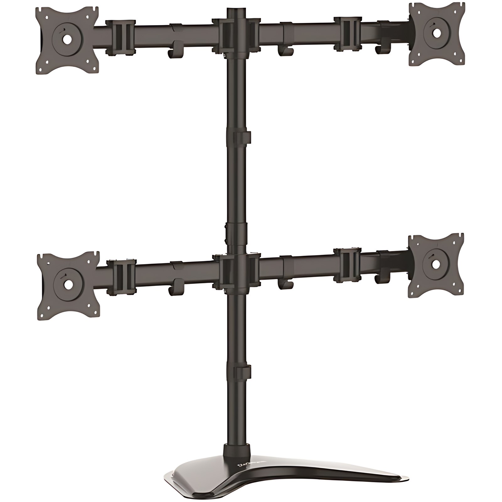 Startech.com Base De Soporte Ajustable Vesa Para 4 Monitores De Hasta 27 Pulgadas – Hasta 68.6cm (27″) Para Pantalla Plana – 32kg Capacidad De Carga – 81.8cm Altura X 31.5cm Ancho X 88.4cm Profundidad – De Escritorio, Independiente – Acero, Aluminio – Negro
