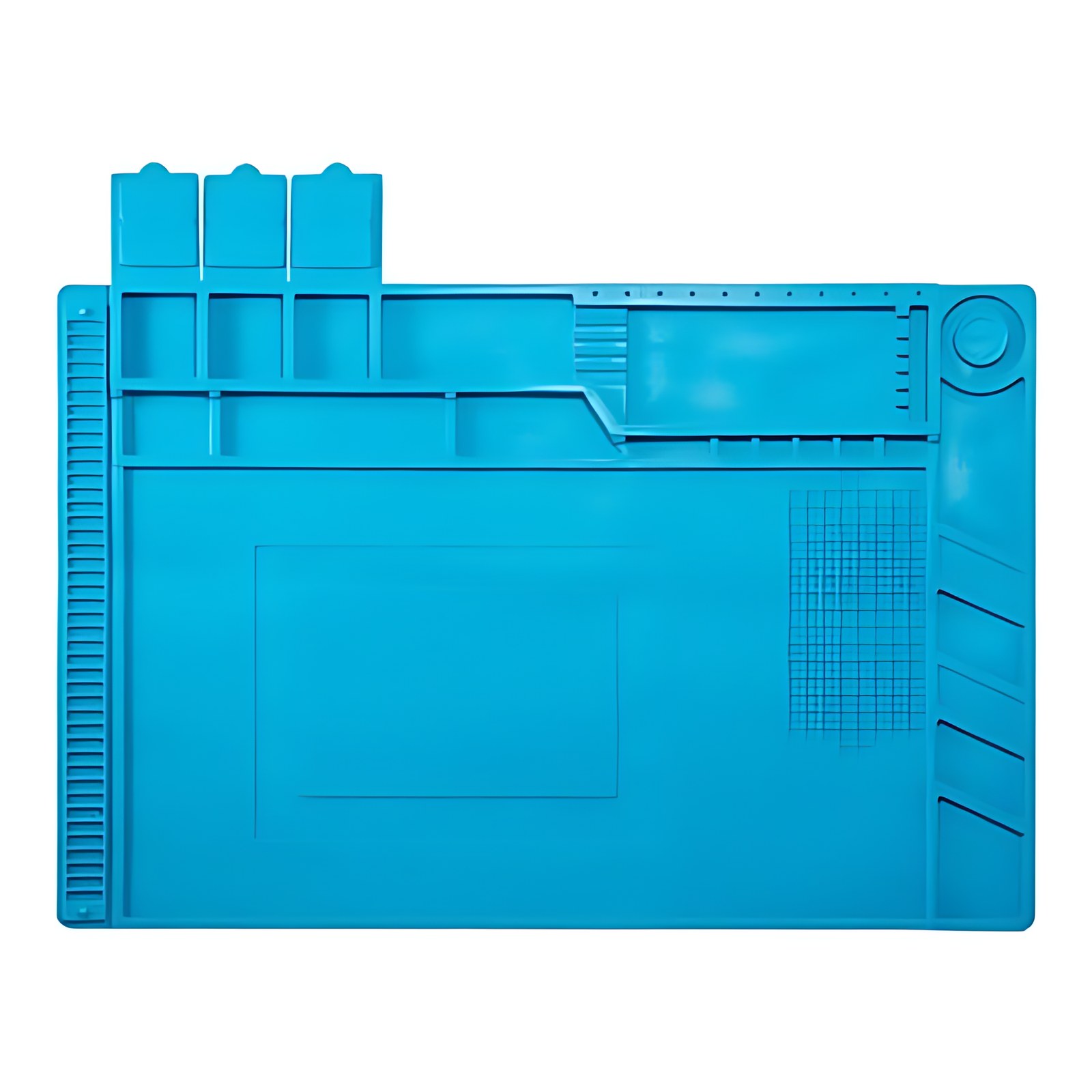 BROBOTIX TAPETE ANTIESTÁTICO DE SILICÓN, MAGNÉTICO 45 cm x 30 cm - Mantenimiento Disco Duro HDD Laptop PC Kit Herramienta Pinza Destornillador