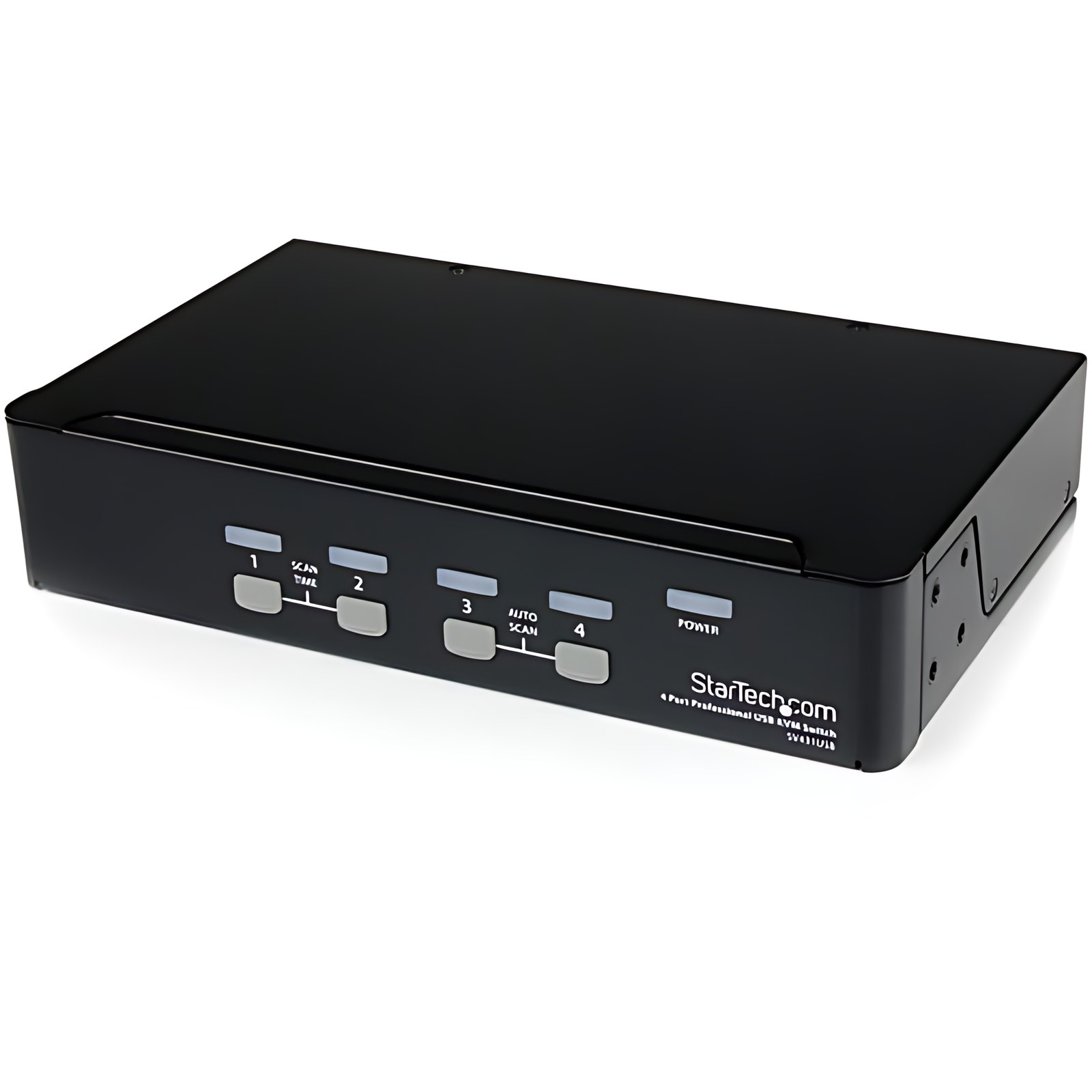 StarTech.com Switch KVM de 4 Puertos con USB - 1 Usuario Local - 1U - 4 Computador(es) - 1 Usuarios locales - 1920 x 1440 - 8 x USB - 5 x VGA - 1U - Montable en bastidor, De Escritorio