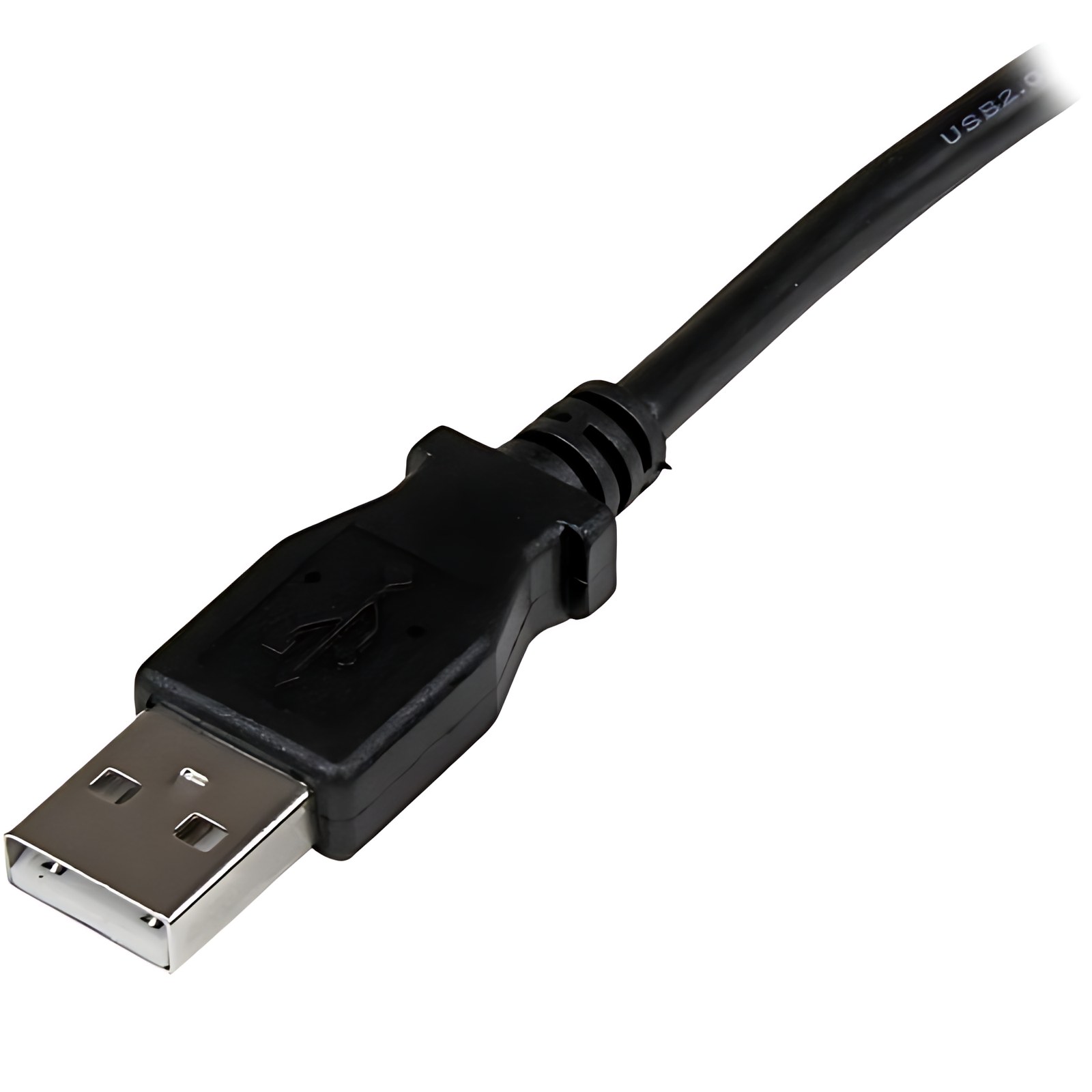 Startech.com Cable Adaptador Usb 2m Para Impresora Acodado – 1x Usb A Macho – 1x Usb B Macho En ángulo Derecho – Cable For Impresora, Escáner, Disco Duro Externo – 480mbit/S – Apantallado – Níquel Conector Chapado – 24/28 Awg – Negro