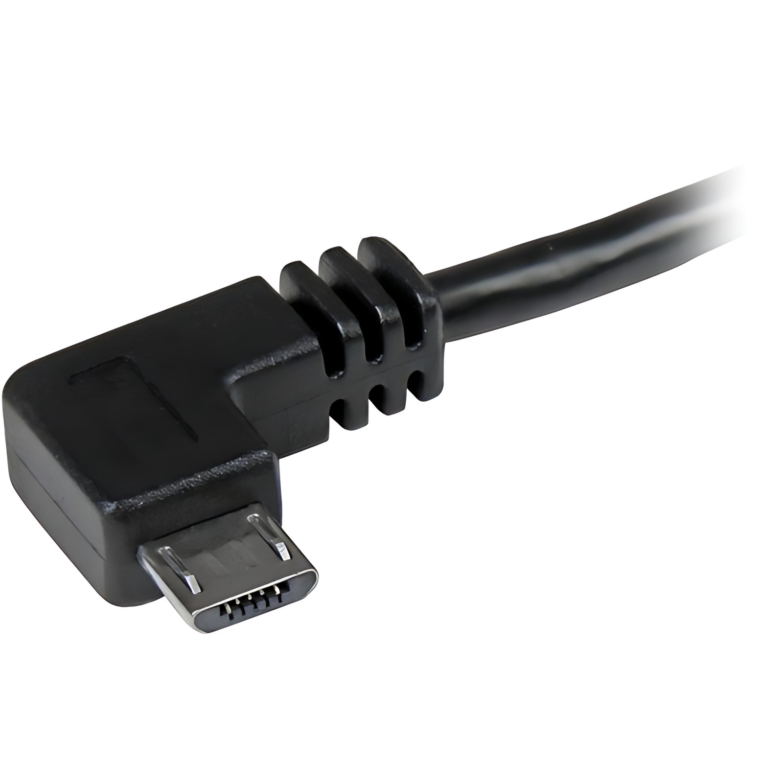 Startech.com Cable De 2m Micro Usb Con Conector Acodado A La Derecha – Cable For Tableta, Smartphone, Portátil, Disco Duro Portátil, Computador, Pc, Disco Duro Externo – 480mbit/S – Apantallado – Níquel Conector Chapado – 24/30 Awg – Negro