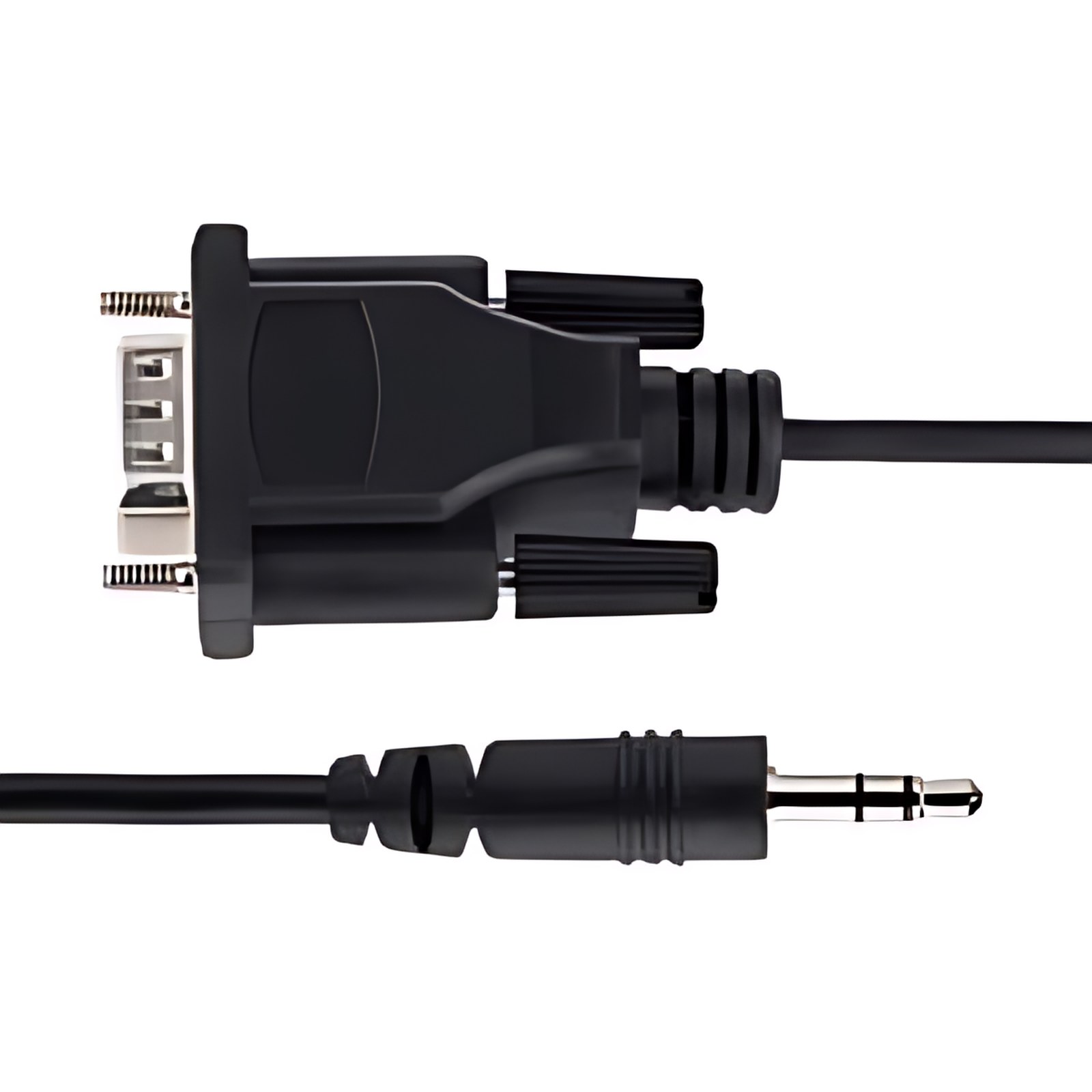Startech.com Cable Adaptador 1m Serial Db9 A 3.5mm Para La Configuración De Dispositivos Seriales – Cable Rs232 Db9 Serial Macho A 3.5 Mm – Cable For Proyector, Señalización Digital, Tv, Dispositivo De Audio, Computador – Apantallado – Níquel Conector Chapado – 28 Awg – Negro
