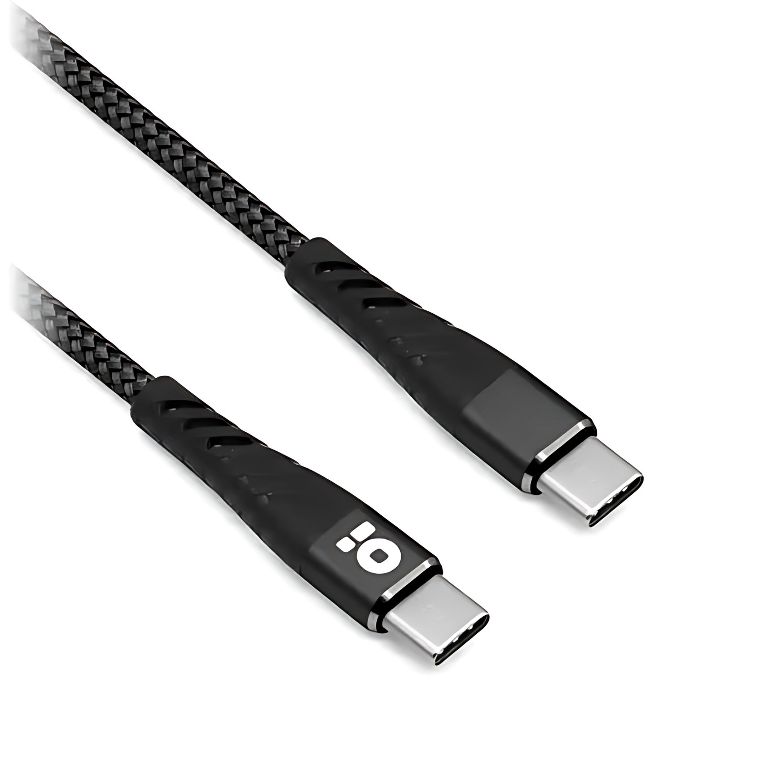 BROBOTIX CABLE TIPO C - TIPO C, DE 1 METRO, CARGA RÁPIDA, COLOR NEGRO, DISEÑO DE CUERDA TRENZADO DE NYLON - 1 Conector USB Tipo C Macho a 1 Conector USB Tipo C Macho - Telefono Celular - Versión 3.0