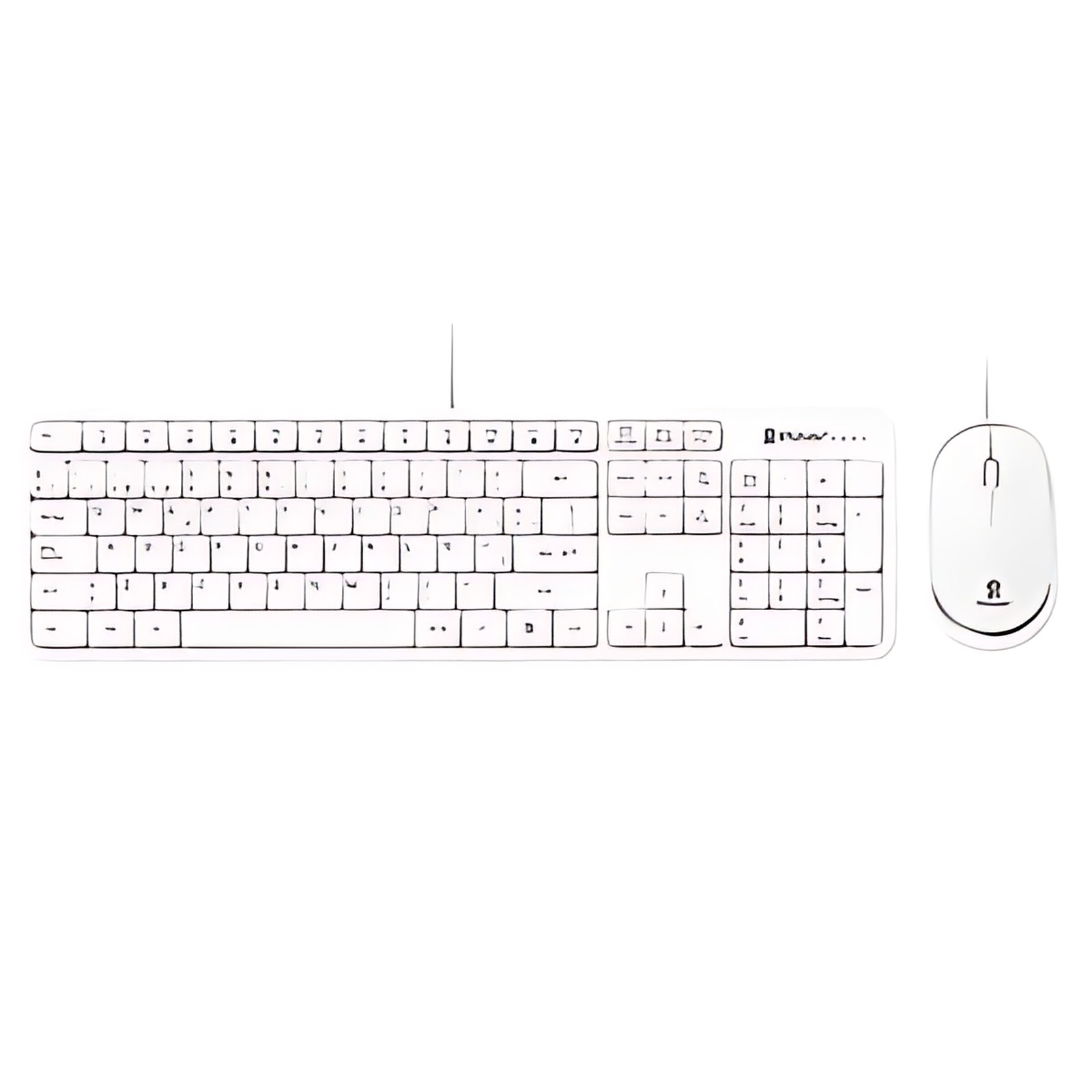 Brobotix Teclado Y Ratón  Con Cable Usb, En Español, Modelo Blanco, Silencioso  – Plug And Play – Compatible Con Windows® , Hp® , Lenovo®, Dell® , Asus®, Kit De Teclado Y Mouse, Keyboard / Keypad – Combo Mouse Y Ratón,teclado Y Mouse Alámbrico.  Mouse Y Teclado Usb – Mouse óptico Con Teclado – Ratón, Pc Escritorio Laptop Notebook, Laptop, Notebook, Computadora.