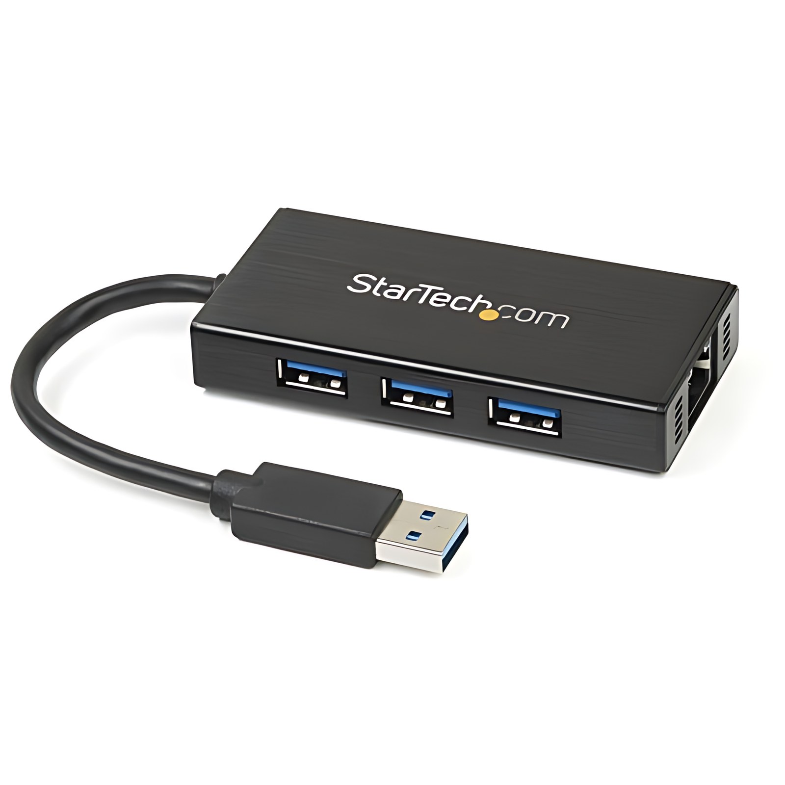 StarTech.com Hub USB 3.0 de Aluminio con Cable - 5Gbps - Concentrador de 3 Puertos USB con Adaptador de Red Ethernet Gigabit - 3 Total USB Port(s) - 3 USB 3.0 Port(s)1 Puerto(s) de red (RJ-45) - PC, M