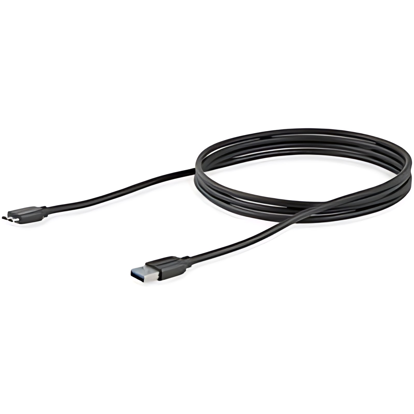 Startech.com Cable Micro Usb 3.0 (5gbps) Delgado De 2m – Cable For Disco Duro, Lector De Tarjetas, Tarjeta De Captura De Vídeo, Portátil, Pc – 5gbit/S – Apantallado – Níquel Conector Chapado – 26/32 Awg – Negro