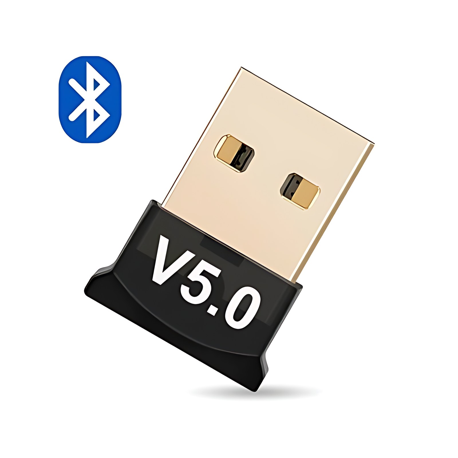 BROBOTIX CONVERTIDOR USB A BLUETOOTH V5.0 - Tarjeta Adaptador Teclado Inalambrico Audifono Bocina Audio -1 Conector USB Tipo A Macho a Bluetooth - Version 5.0