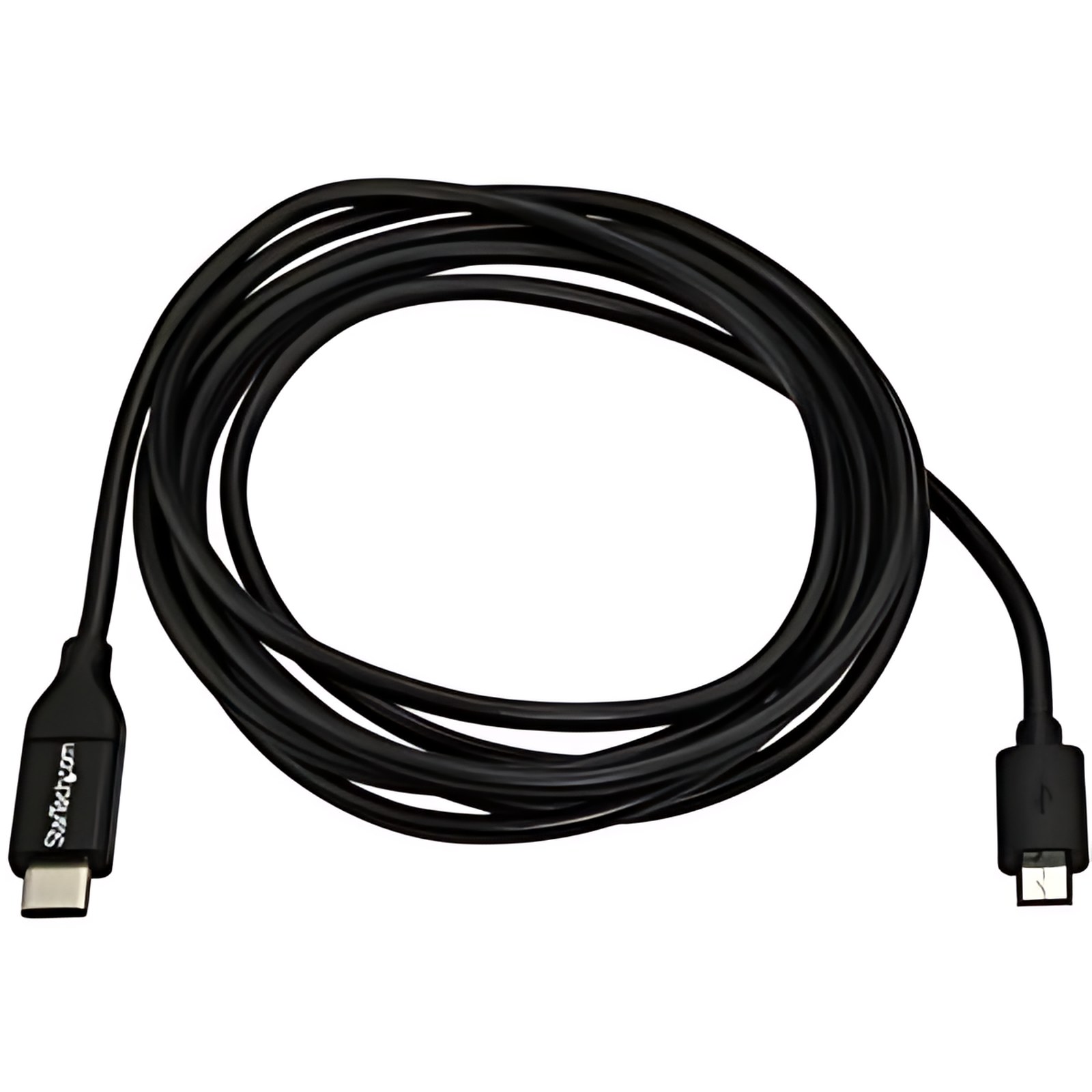 Startech.com Cable Adaptador De 2m Usb-C A Micro Usb-B – Usb 2.0 – Cable For Disco Duro, Teléfono Móvil, Tableta, Portátil, Computadora De Escritorio, Disco Duro Externo, Cargador De Pared, Cargador De Automóvil, Cargador Portátil – 480mbit/S – Apantallado – Níquel Conector Chapado – 22/30 Awg – Negro