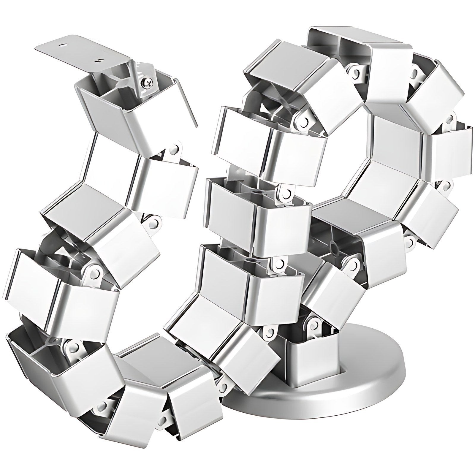 StarTech.com Conducto Flexible para Administración de Cableado con Placa de Base Lastrada - Organizador de cable - 129.5mm Longitud - Plástico, Acero