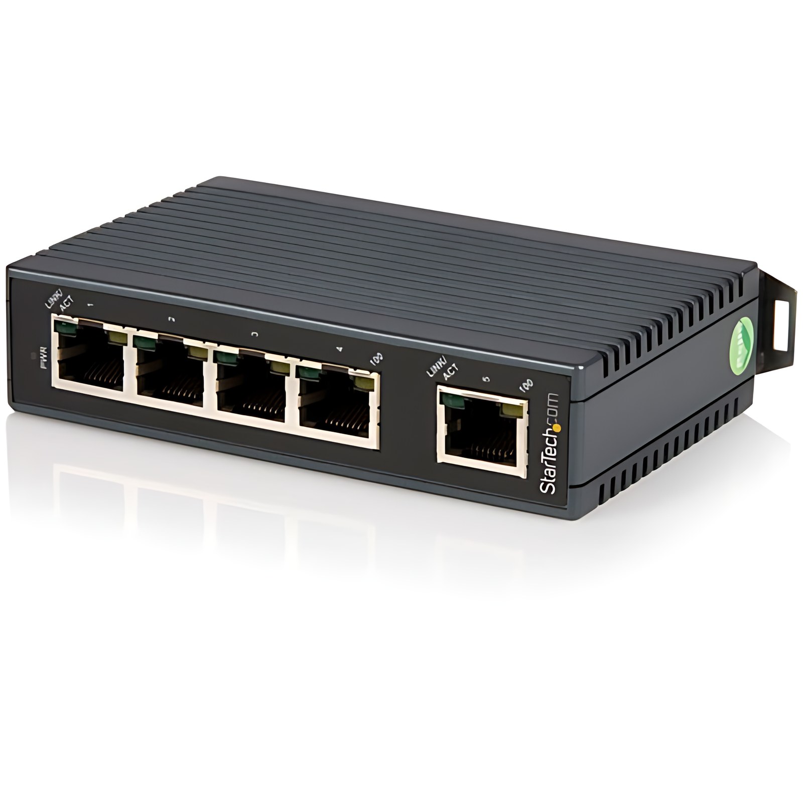 StarTech.com Switch Conmutador Industrial Ethernet de 5 Puertos RJ45 de Montaje en Riel DIN - 2 Capa compatible - 2.12W Consumo Energético - Par trenzado - Montable en raíl