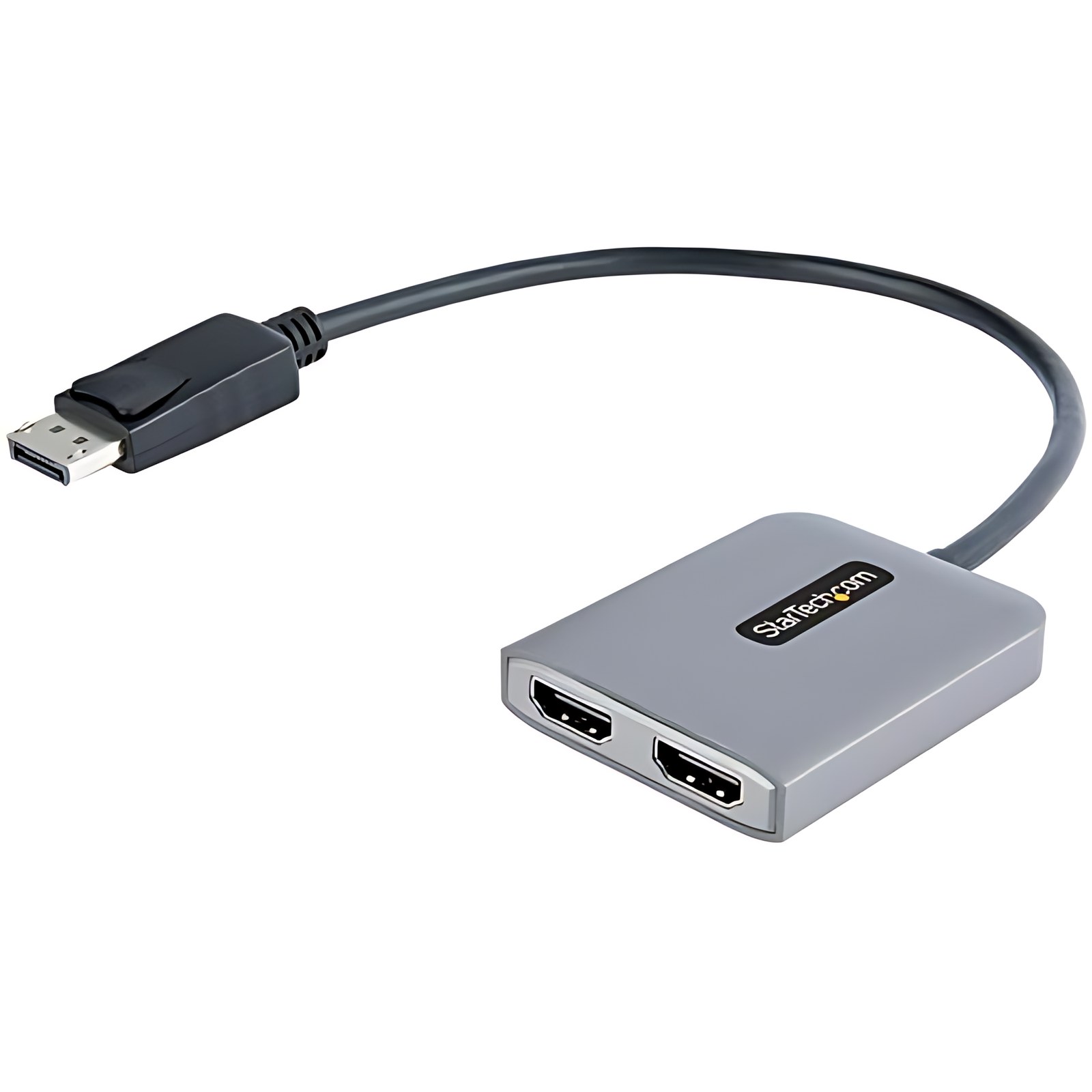 Startech.com Hub Concentrador Mst Displayport A 2 Puertos Hdmi 4k 60hz – Adaptador Divisor Con Cable De 30cm – Hub Mst Dp 1.4 Dsc Hbr3 – 3840 × 2160 – Displayport – 2 X Salida Hdmi – Usb