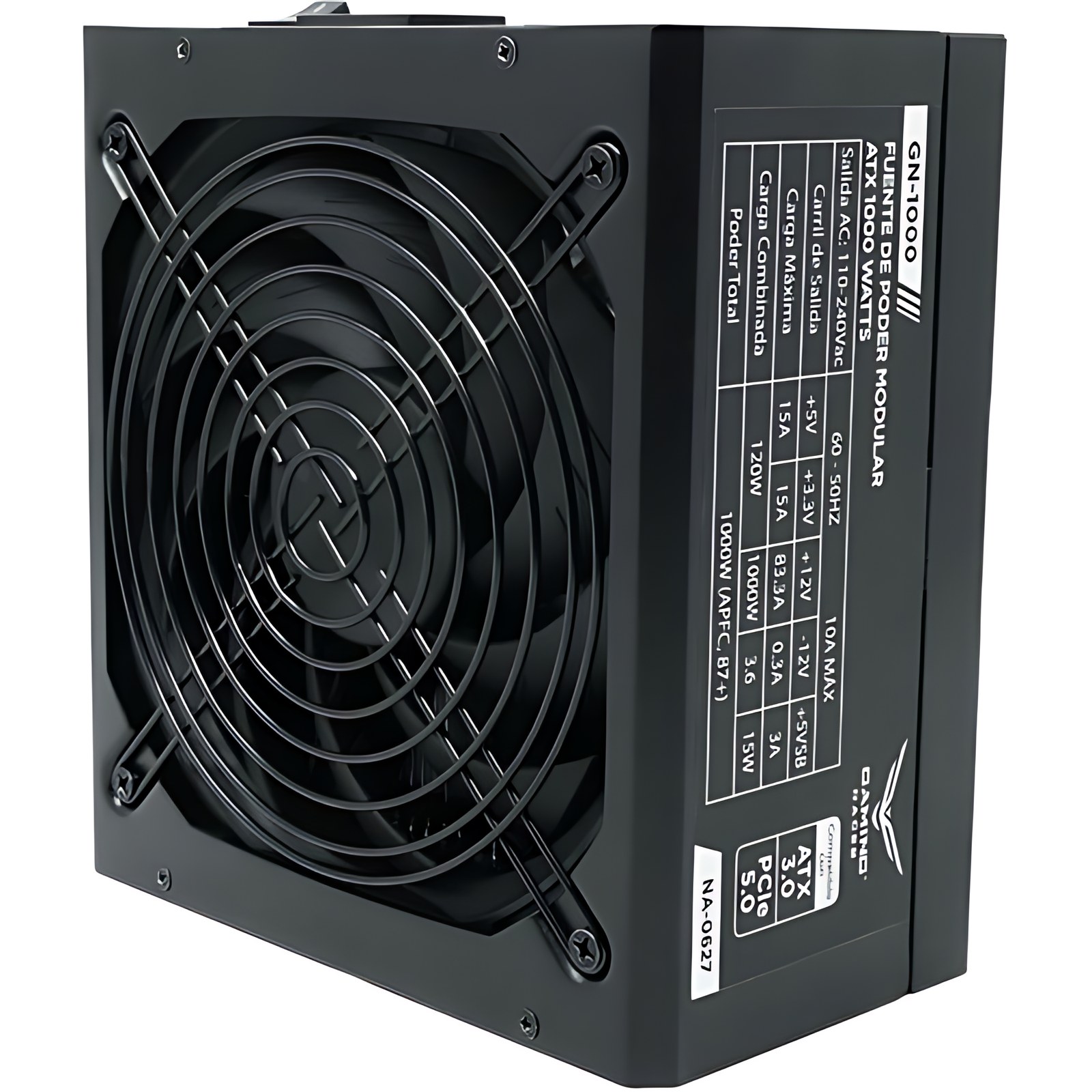 Fuente De Poder Naceb 0627, 1000w 80+ Gold Fm Pcie 5.0 Atx Negro