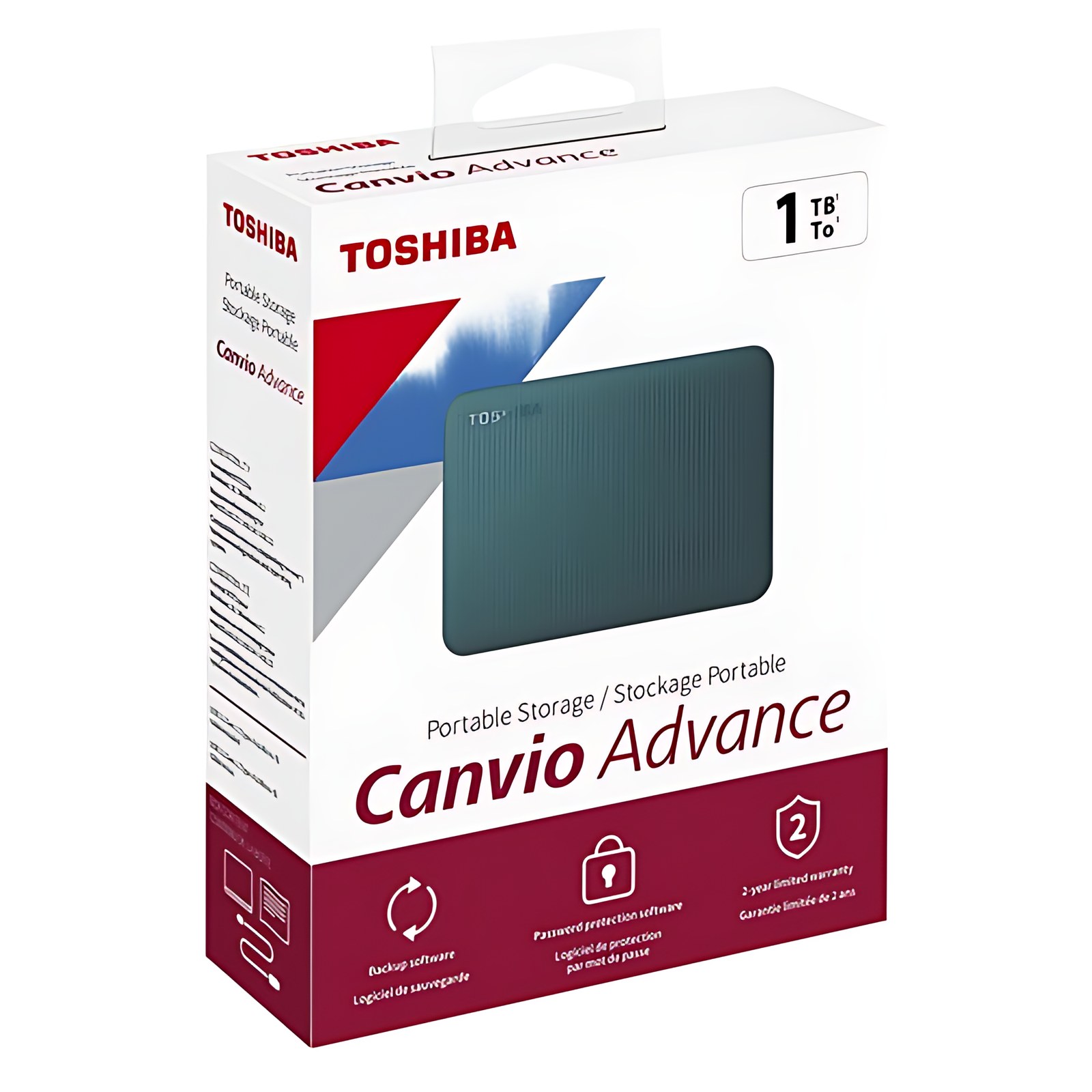 Disco Portátil Toshiba® Canvio® Advance V10, Verde 1tb