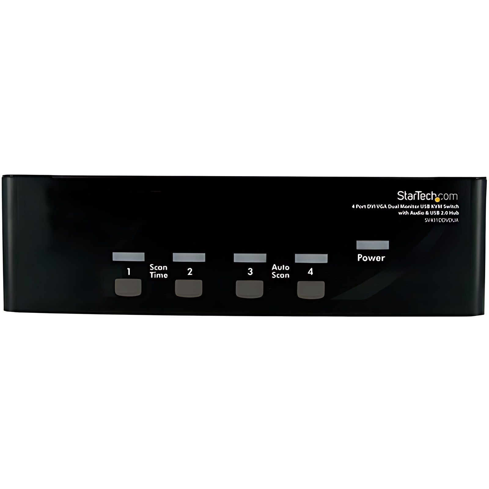 StarTech.com Conmutador Switch KVM para 4 Computadoras y 2 Pantallas DVI VGA Audio Puertos USB - 1920x1440 - 4 Computador(es) - 1 Usuarios locales - SVGA, WUXGA - 1920 x 1440 - 8 x USB - 5 x DVI - 5 x
