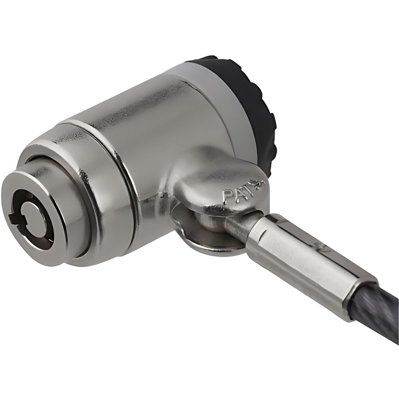 StarTech.com Cable de 2m con Candado de Llave para Laptops/Computadoras/Dispositivos con Ranura K-Slot - de Acero Revestido en Vinilo - 2.04m Cable - Cierre con llave - Plata, Negro - Aleación de cinc