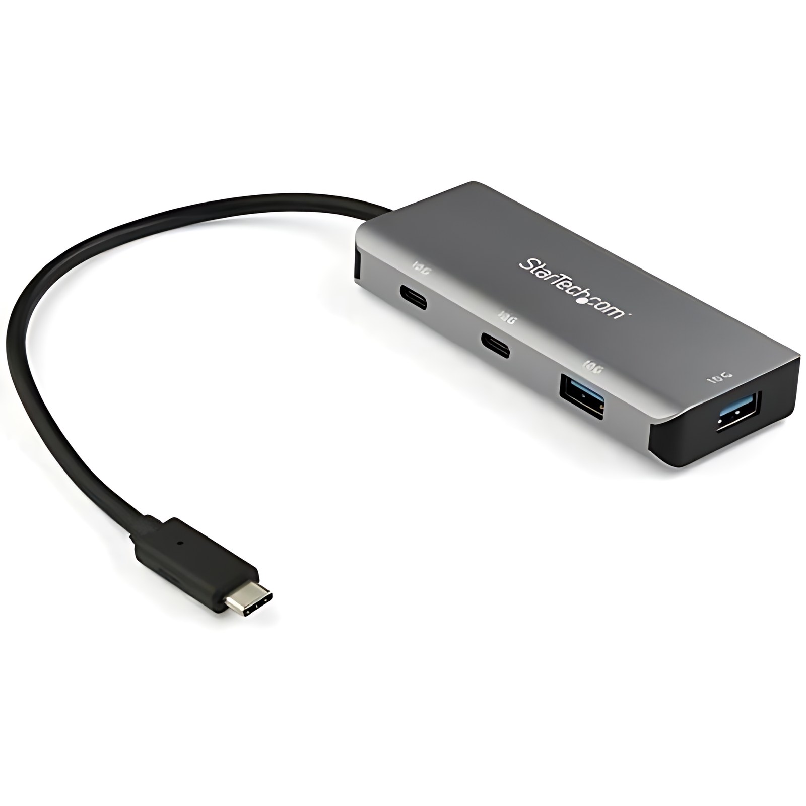 StarTech.com Hub Concentrador USB C de 4 puertos - USB 3.1 10Gbps - 2x USB A - 2x USB C - Hub USB Tipo C - Alimentado por el bus - Soporte UASP - 4 Total USB Port(s) - 4 Puerto(s) USB 3.1 - Linux, Chr