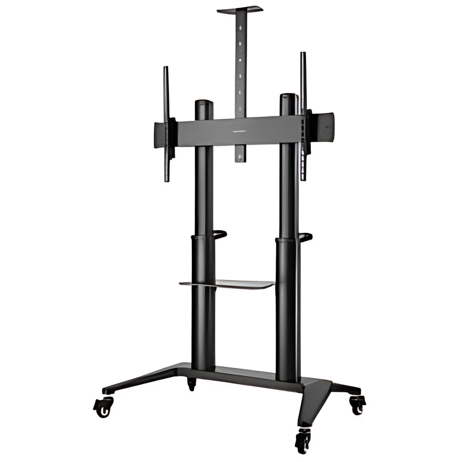 Manhattan Carro Pantallas – 140kg Capacidad De Carga – 4 Ruedas – Aluminio, Acero – 1250mm Ancho X 760mm Profundidad X 2333mm Altura – Negro – 177.8cm (70″) A 304.8cm (120″) Screen Supported